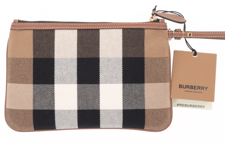 Burberry o1w1db10226 Size: OS / House Check Peyton Wristlet Pouch Size ONE SIZE - 2 Thumbnail