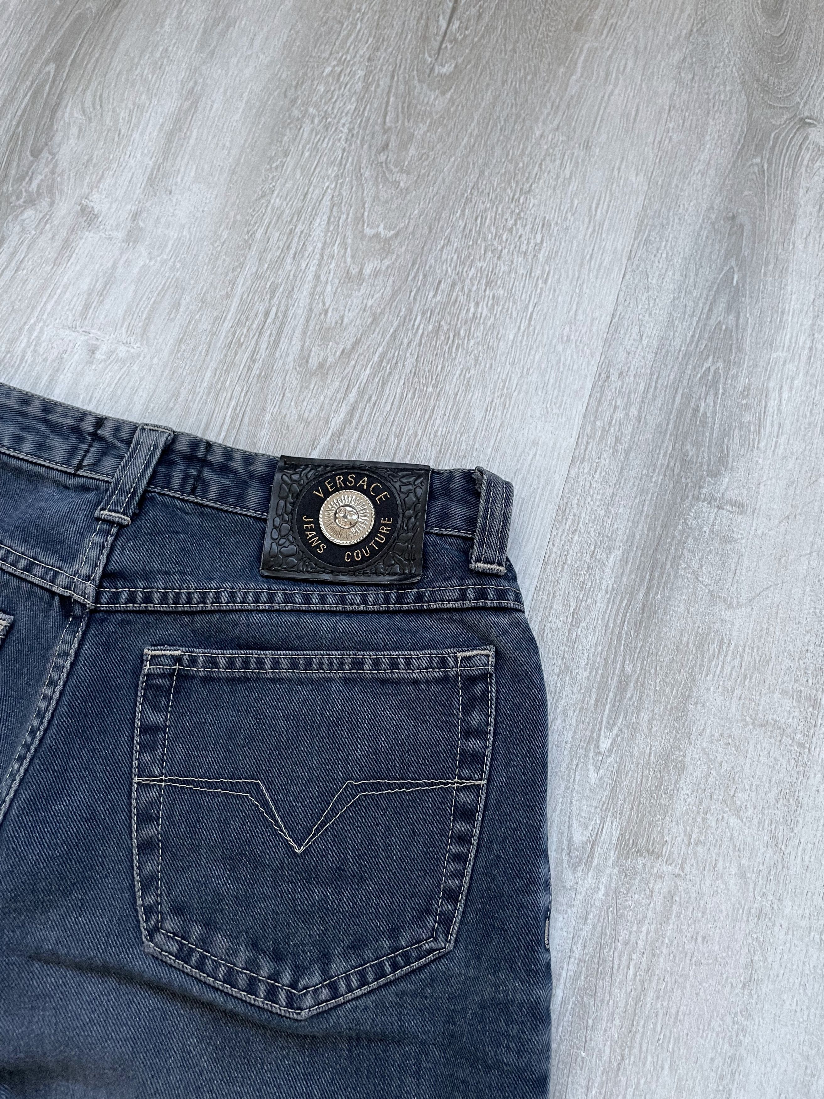 Versace Vintage 90s Versace Jeans Couture Blue Denim Made in Italy Size 28" / US 6 / IT 42 - 3 Thumbnail