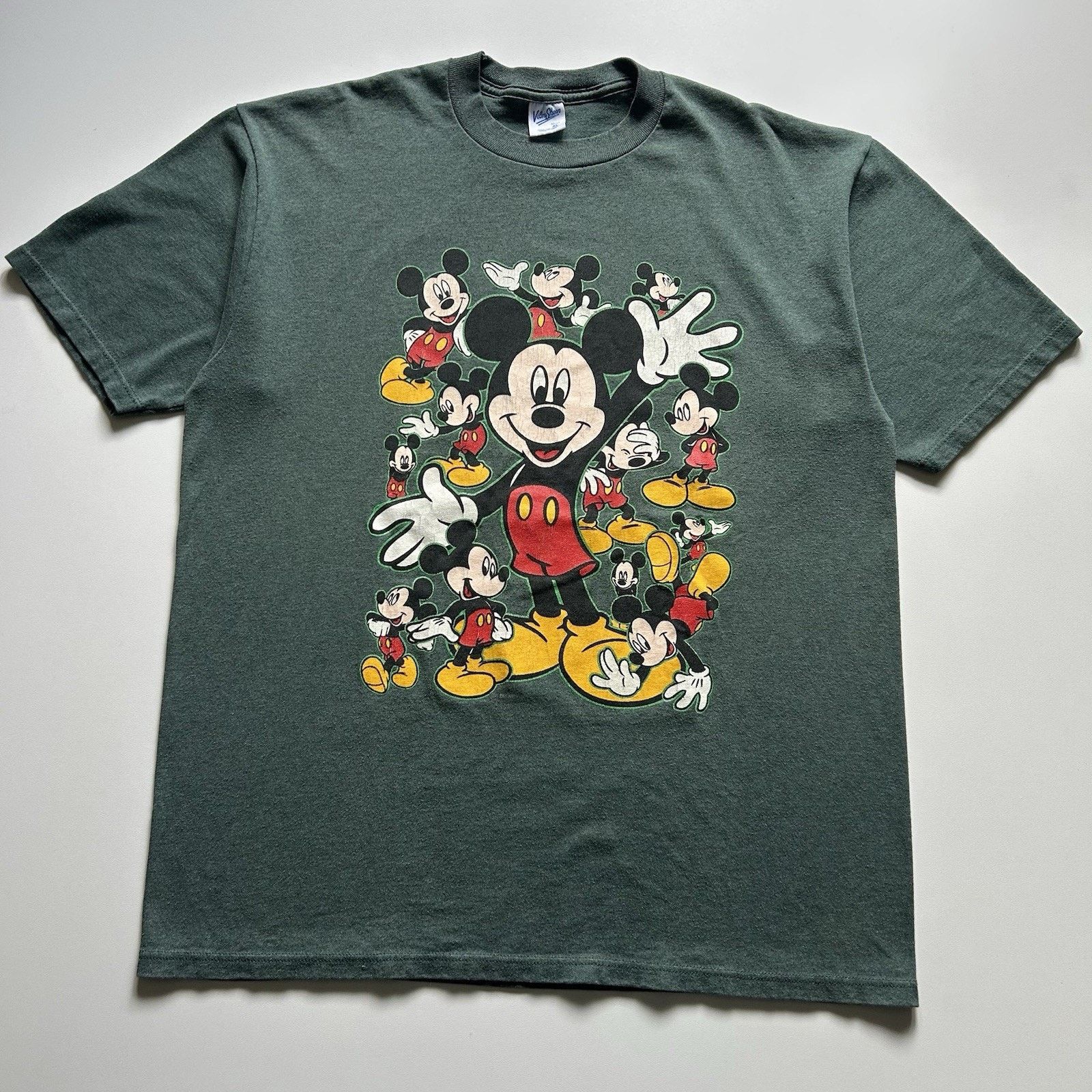 Disney × Mickey Mouse × Vintage Vintage 90s Mickey Mouse Disney T Shirt Green XL Made In USA Size US XL / EU 56 / 4 - 1 Thumbnail