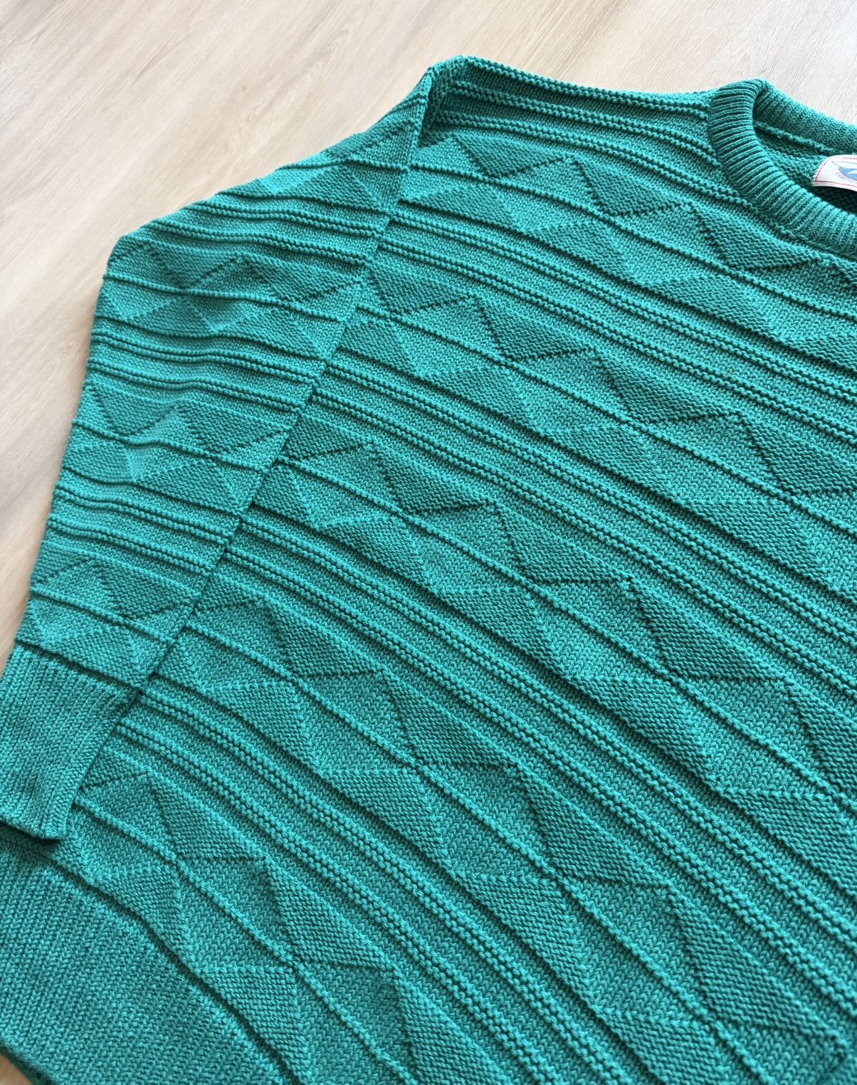 Vintage Vintage Bar Harbor Knits Geometric Knit Sweater Size US L / EU 52-54 / 3 - 3 Thumbnail