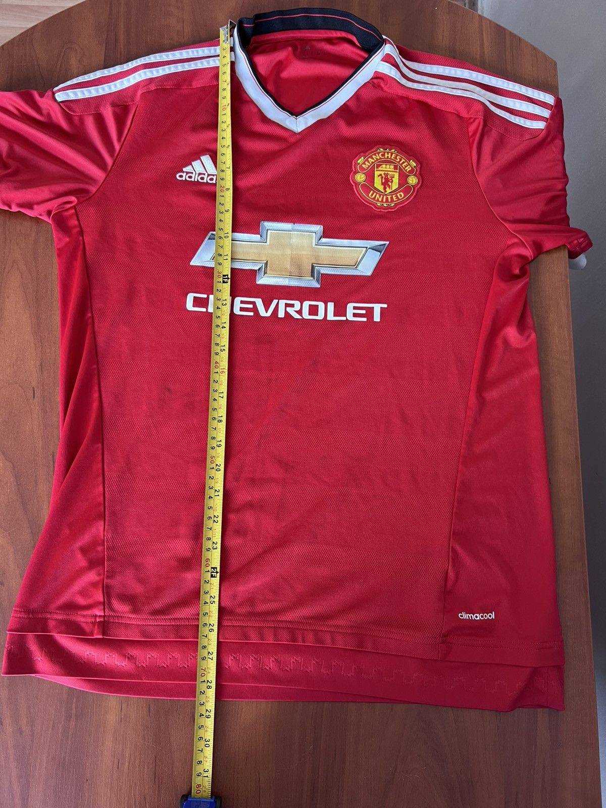 Adidas 2017/18 Manchester United Adidas Home Soccer Jersey Men’s L Size US L / EU 52-54 / 3 - 3 Thumbnail