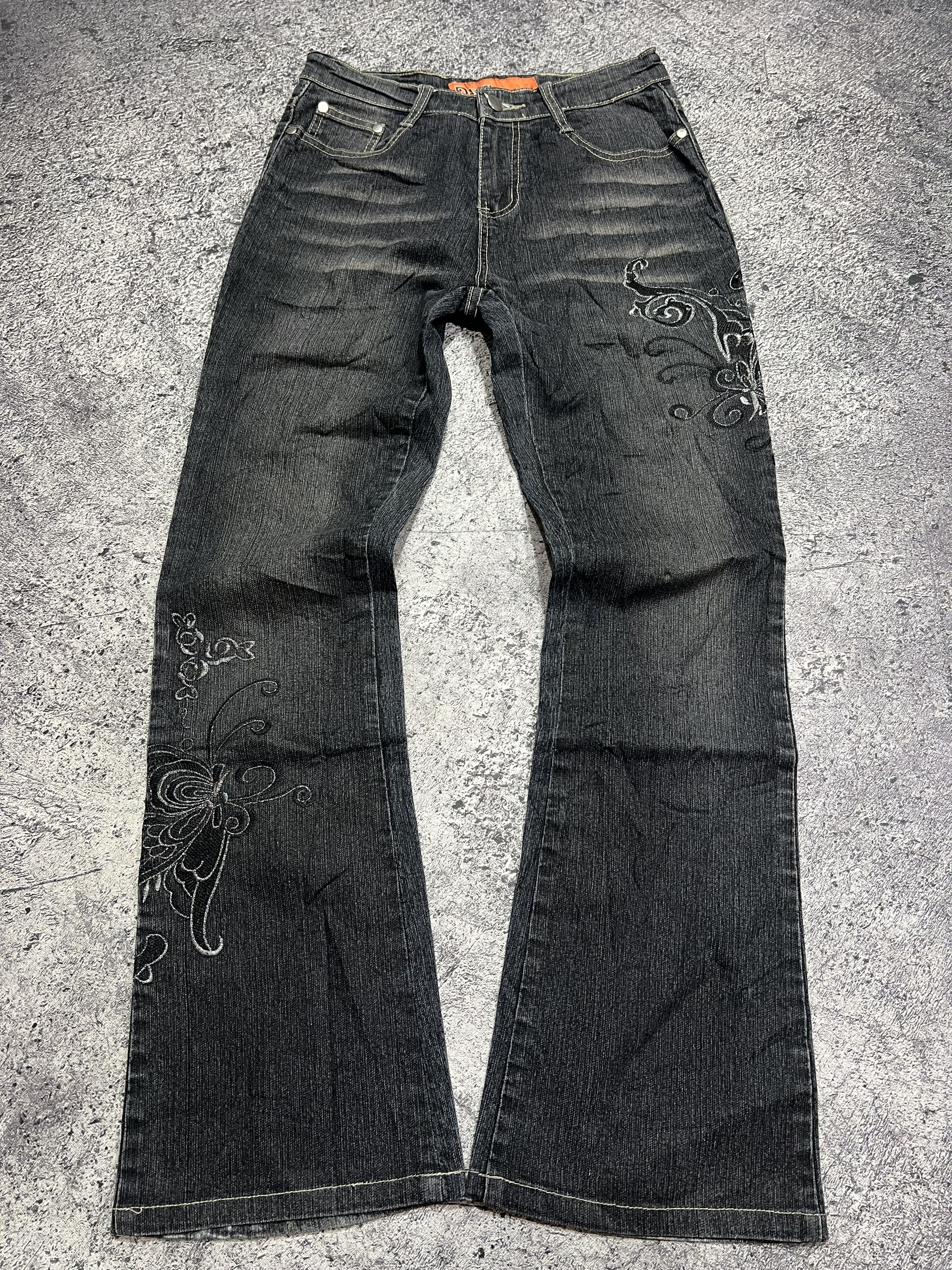 2000s Hysteric Ifsixwasnine Embroidery Flare Jeans y2k Lgb