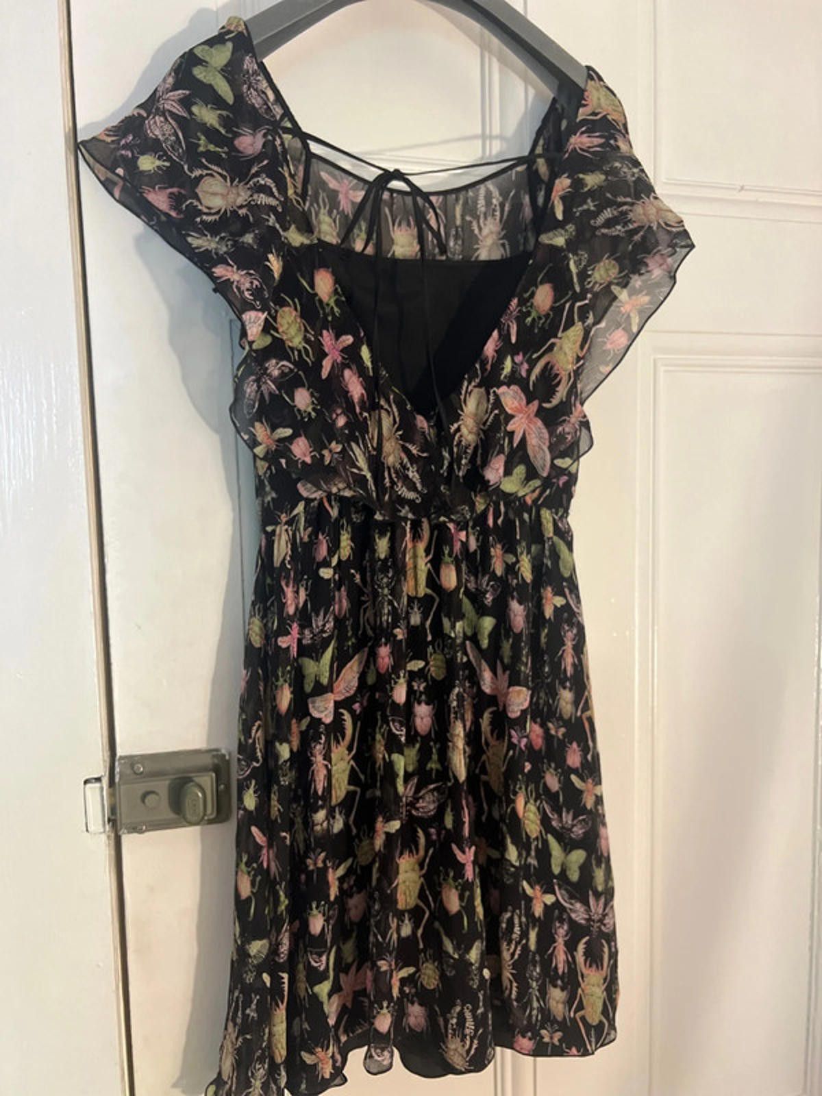 Valentino Valentino black bug butterfly print dress uk 6, US 4 Size XS / US 0-2 / IT 36-38 - 5 Thumbnail
