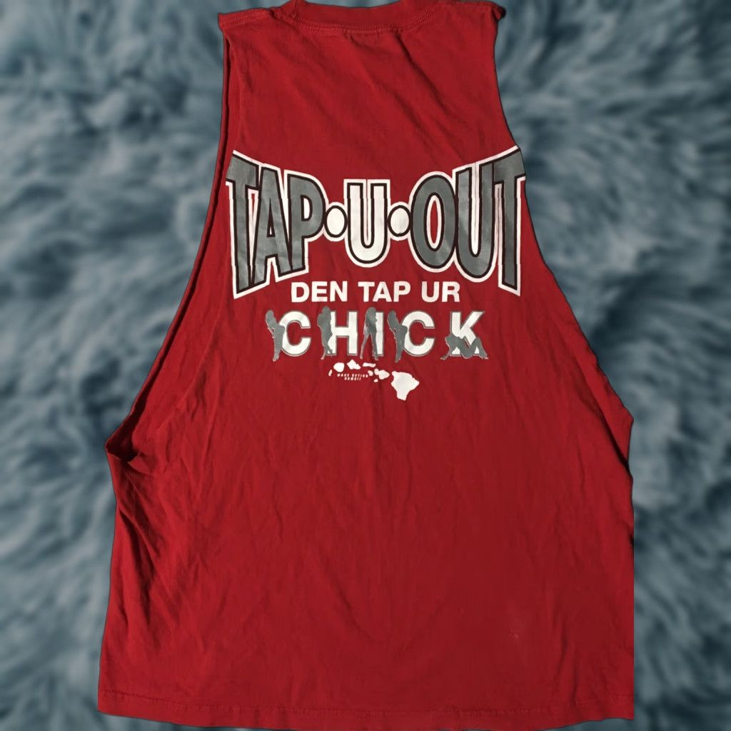 Vintage VINTAGE 90s Broke Dikk Fight Club Tap U Out Tank Top XL Hawaii Red T-Shirt Men Sleeveless Grunge Humor Funny Rock Punk Size US XL / EU 56 / 4 - 1 Thumbnail