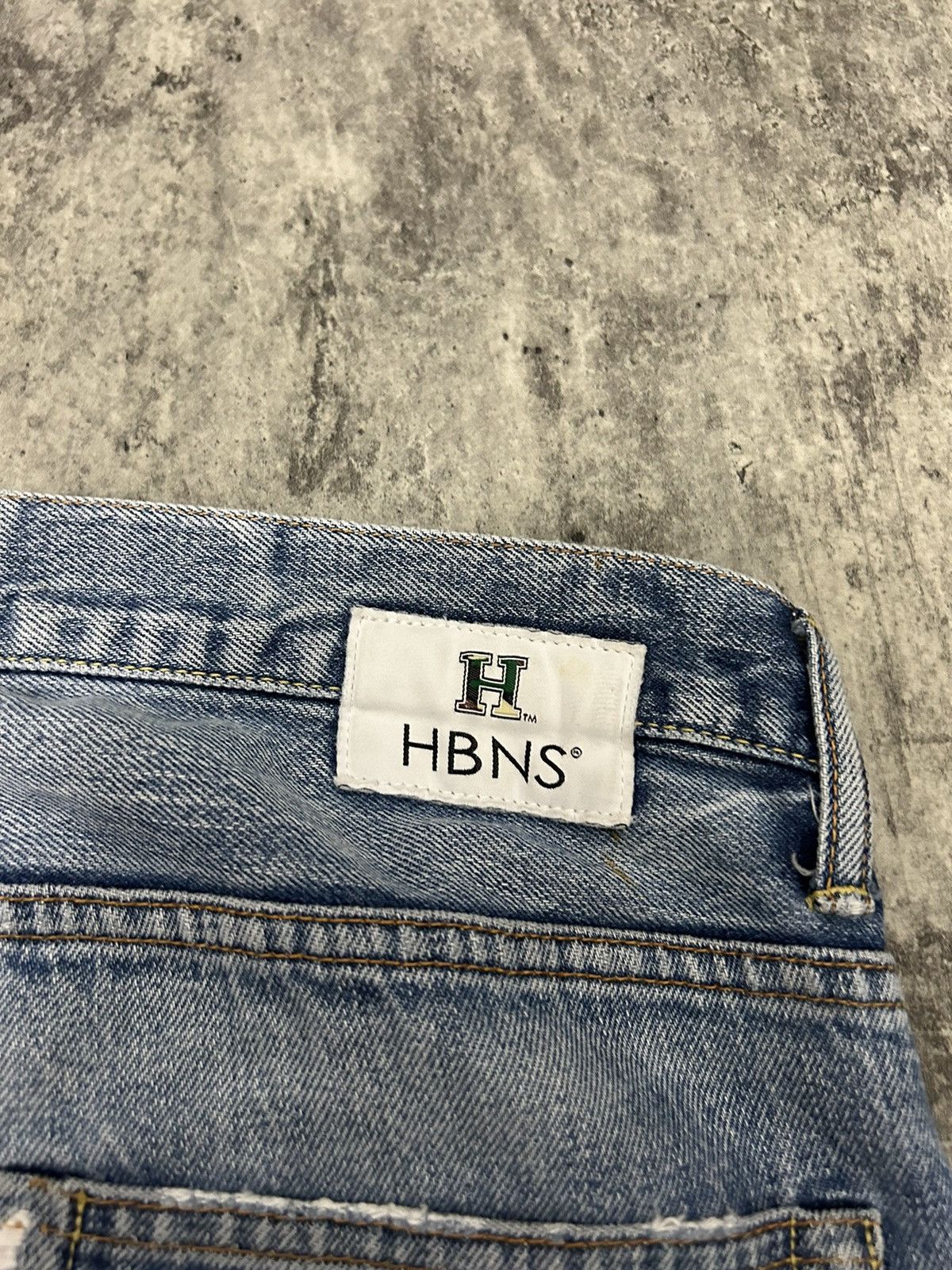 Japanese Brand HBNS Japan Selvedge Distressed Jeans Size US 34 / EU 50 - 7 Thumbnail