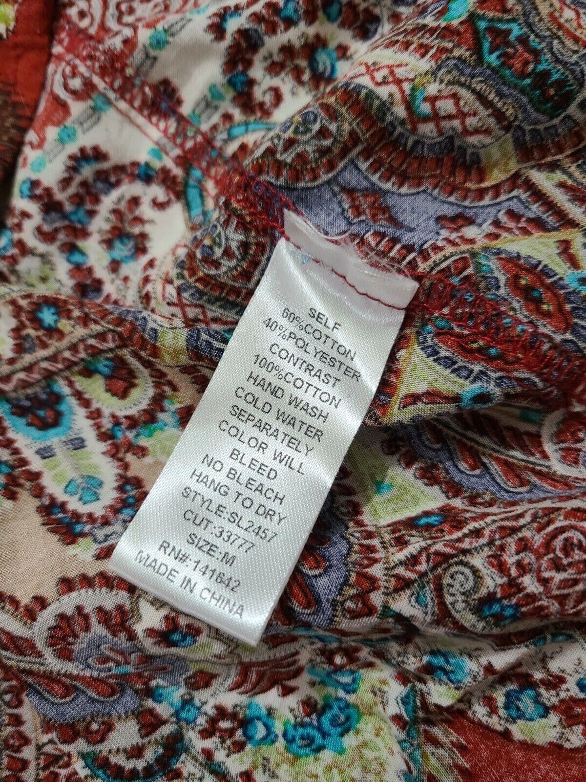 Designer Faithful And True Kimono Top Medium Orange Boho tassled Size M / US 6-8 / IT 42-44 - 4 Thumbnail