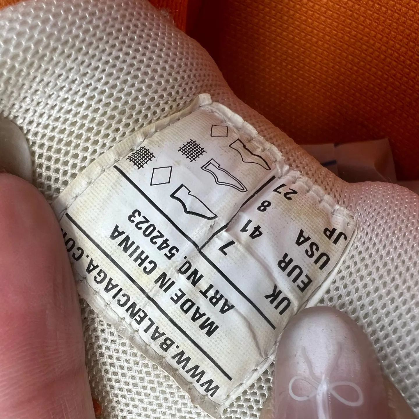 Balenciaga Balenciaga Track White Orange 41 New Size US 8 / EU 41 - 8 Thumbnail