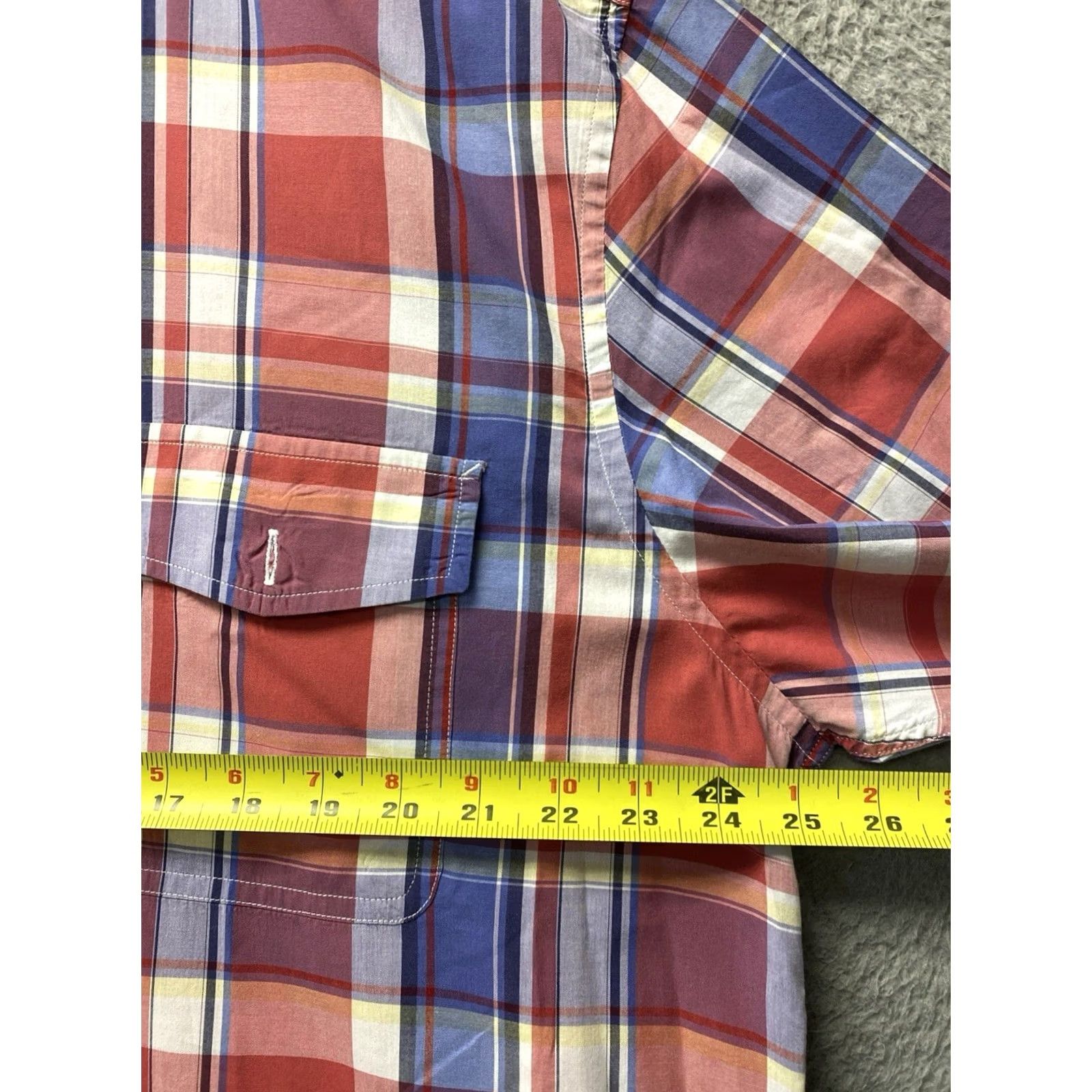 Nautica Nautica Button-Up Shirt Mens XL RED BLUE Plaid Short Sleeve Button-Down Casual Travel Size US XL / EU 56 / 4 - 7 Thumbnail
