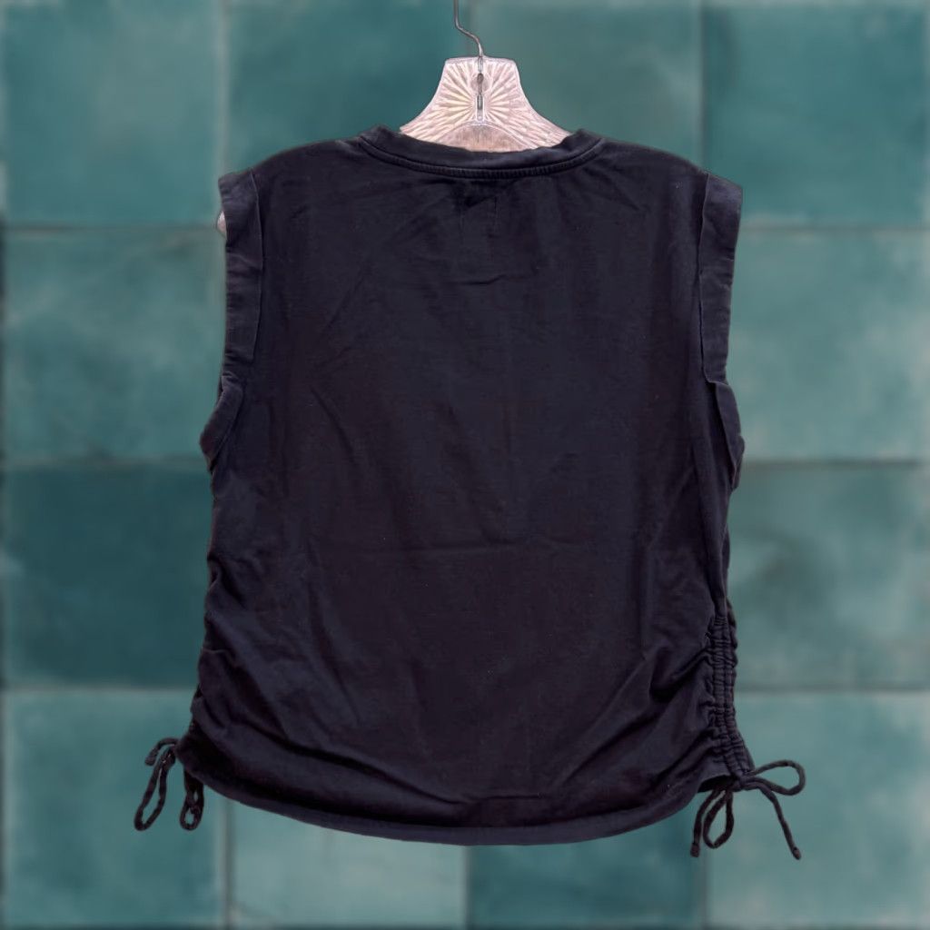 Gap Gap Muscle Tank Top Small Womens Black Ruched Tie Sleeveless Casual Minimalist Tank Shirt S Womens Black Tank Top Size S / US 4 / IT 40 - 1 Thumbnail