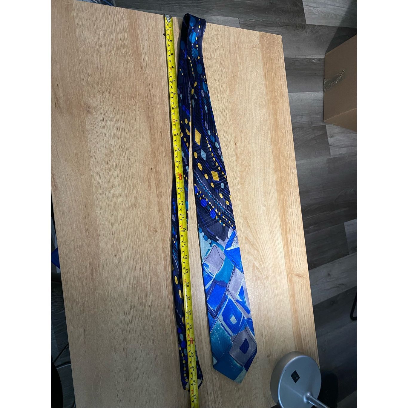 Lanvin Lanvin Blue Abstract 100% Silk Tie, MSRP $196 Size ONE SIZE - 7 Thumbnail