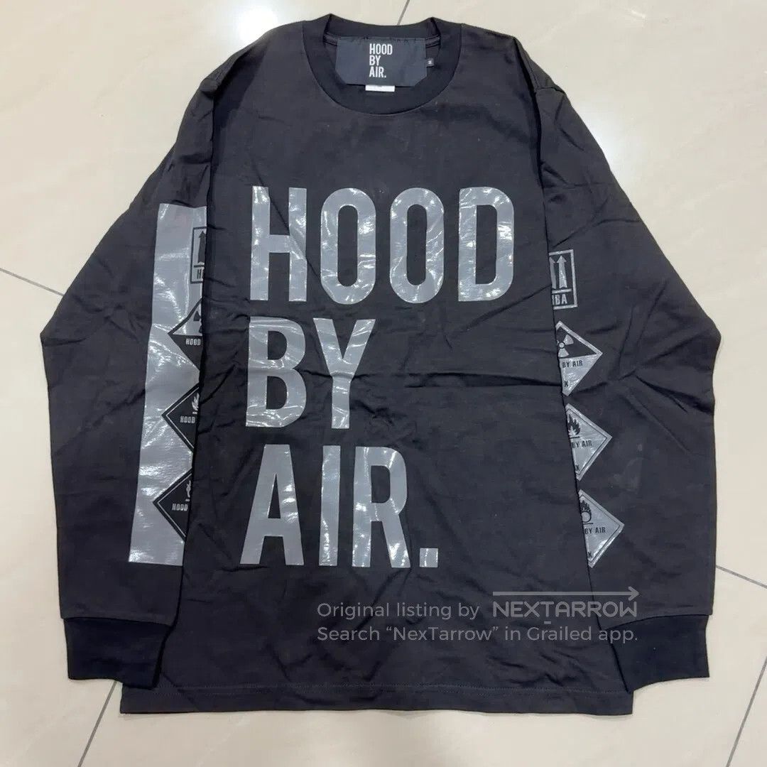 マミ　Hood By Air ブラック ロングスリーブ Tシャツ Hood By Air Hood by Air x H.R. Giger Spinal Print Longsleeve shirt