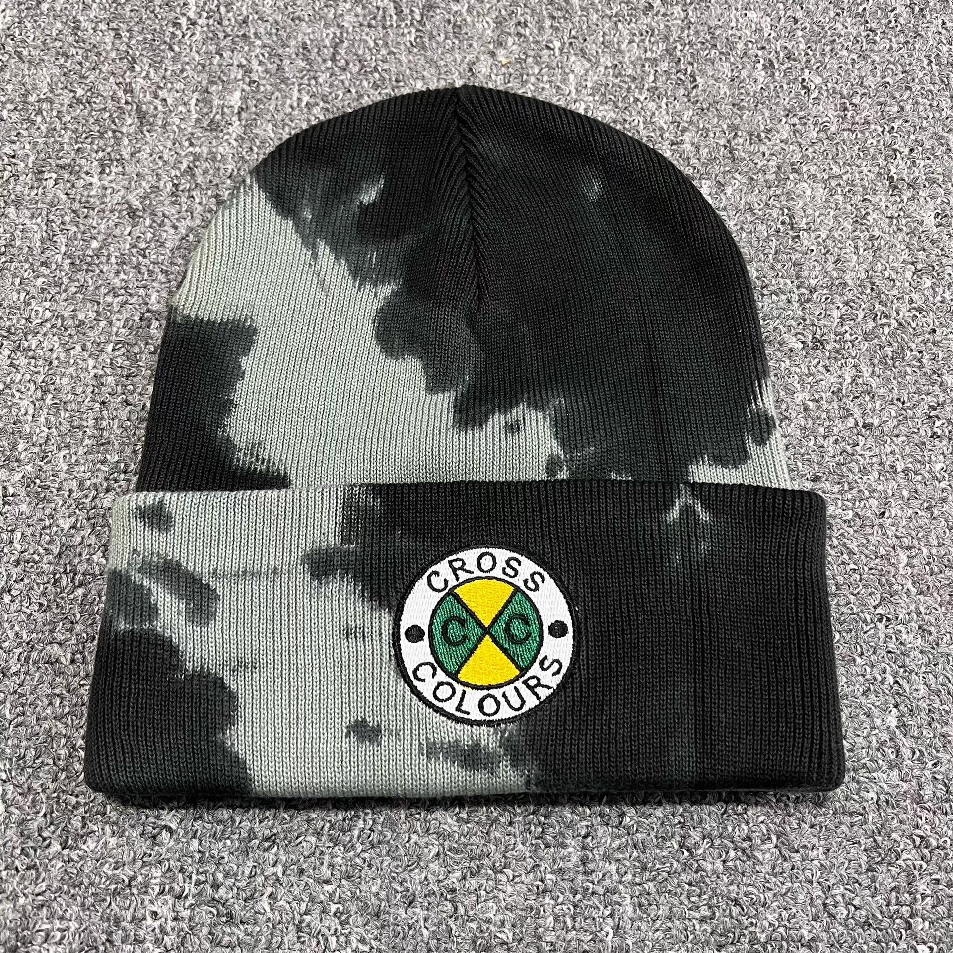 Cross Colours Cross Colours Embroidered Tie-Dye Knit Beanie Q7 Size ONE SIZE - 6 Thumbnail