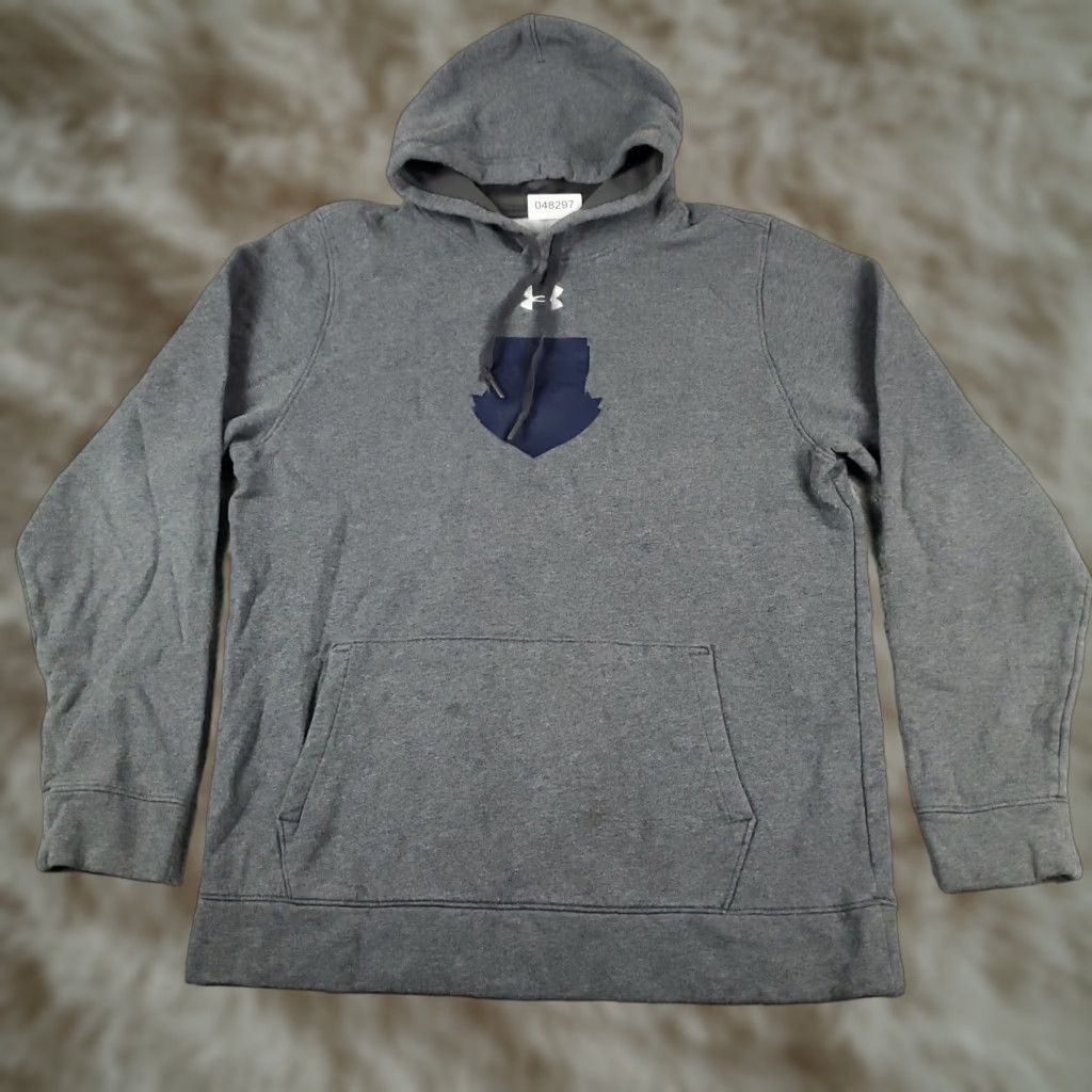 Under Armour Under Armour Hoodie Mens Medium Gray Pullover Sweatshirt Adjustable Logo Size US M / EU 48-50 / 2 - 1 Thumbnail