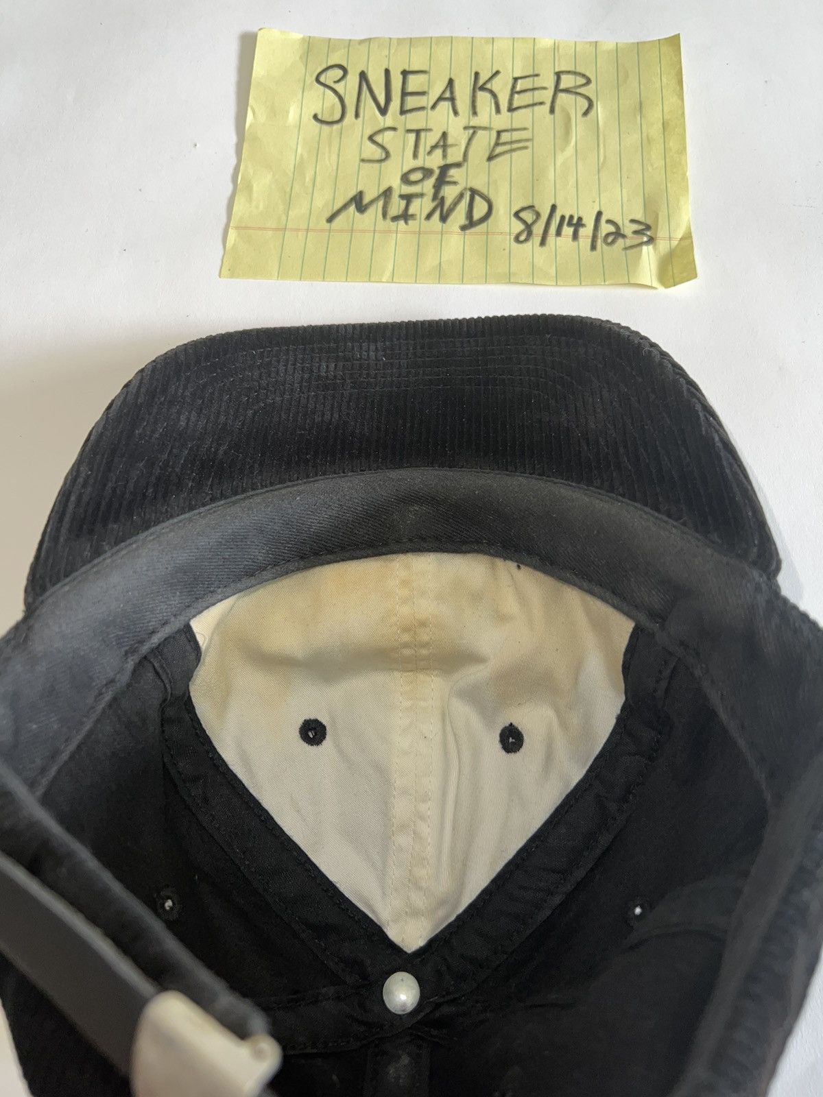 Supreme × Vintage RARE Black Supreme classic logo corduroy 6 Panel S/S 2015 Size ONE SIZE - 7 Thumbnail