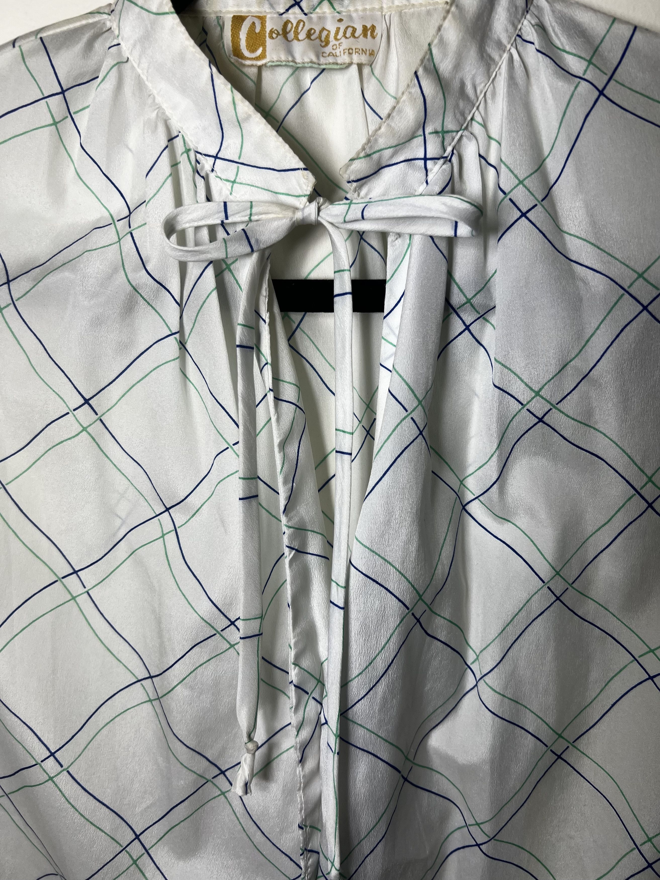 Vintage Vintage 1960's Collegian of California Tie Neck Blouse Size M / US 6-8 / IT 42-44 - 2 Thumbnail