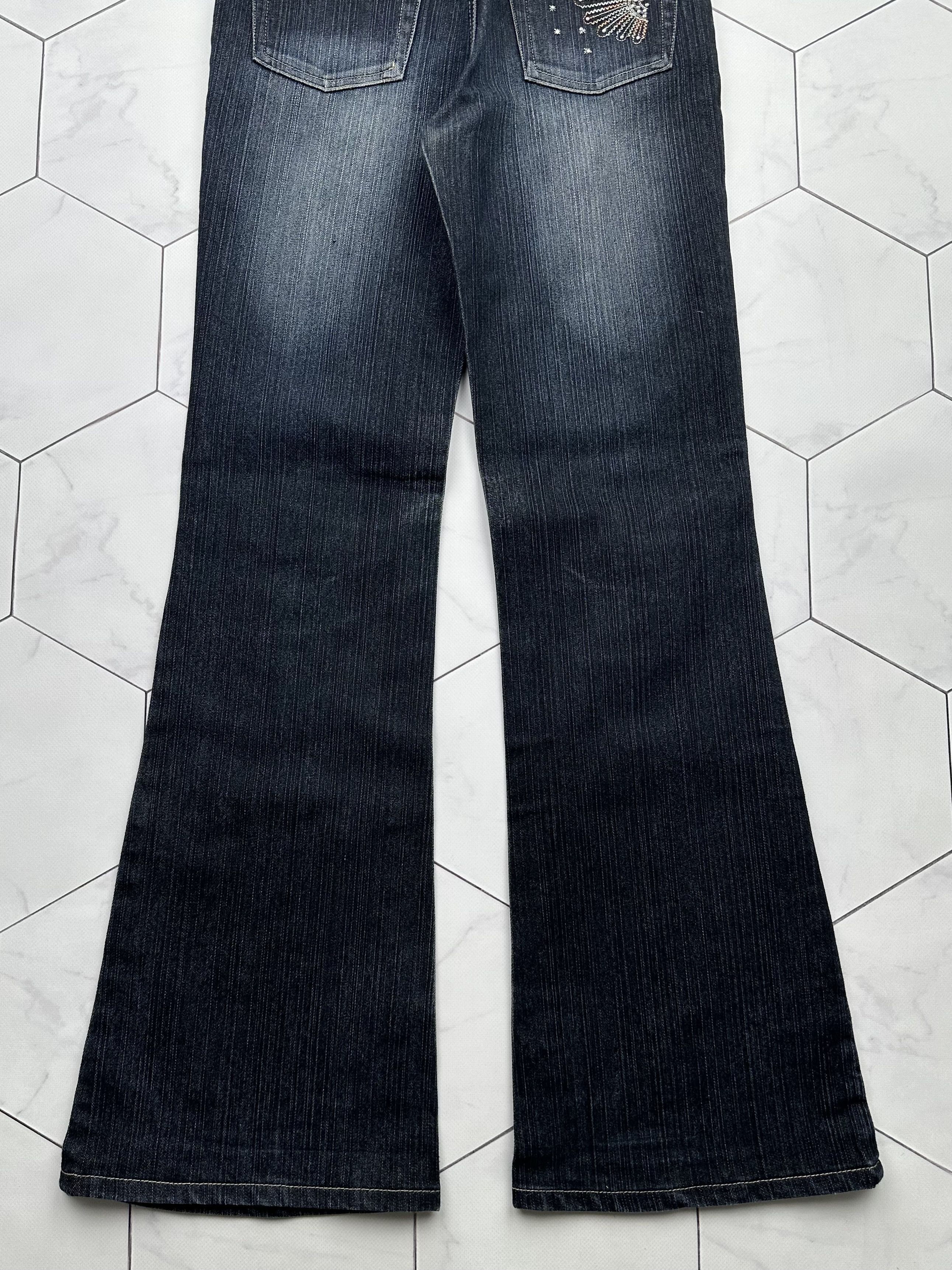 Japanese Brand Vintage Faded Flare Jeans (B527)E2 Size 28" / US 6 / IT 42 - 7 Thumbnail