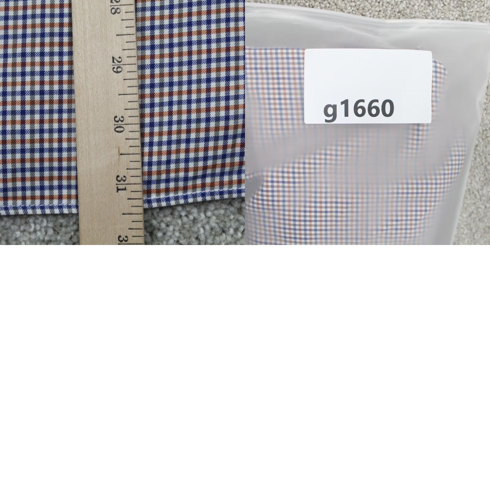 J.McLaughlin J McLaughlin Shirt Mens Medium Blue/Orange Flip Cuff Long Sleeve Button-Up Plaid Cotton Classic Preppy Modern Comfort Men’s Regular Blue Size US M / EU 48-50 / 2 - 9 Thumbnail