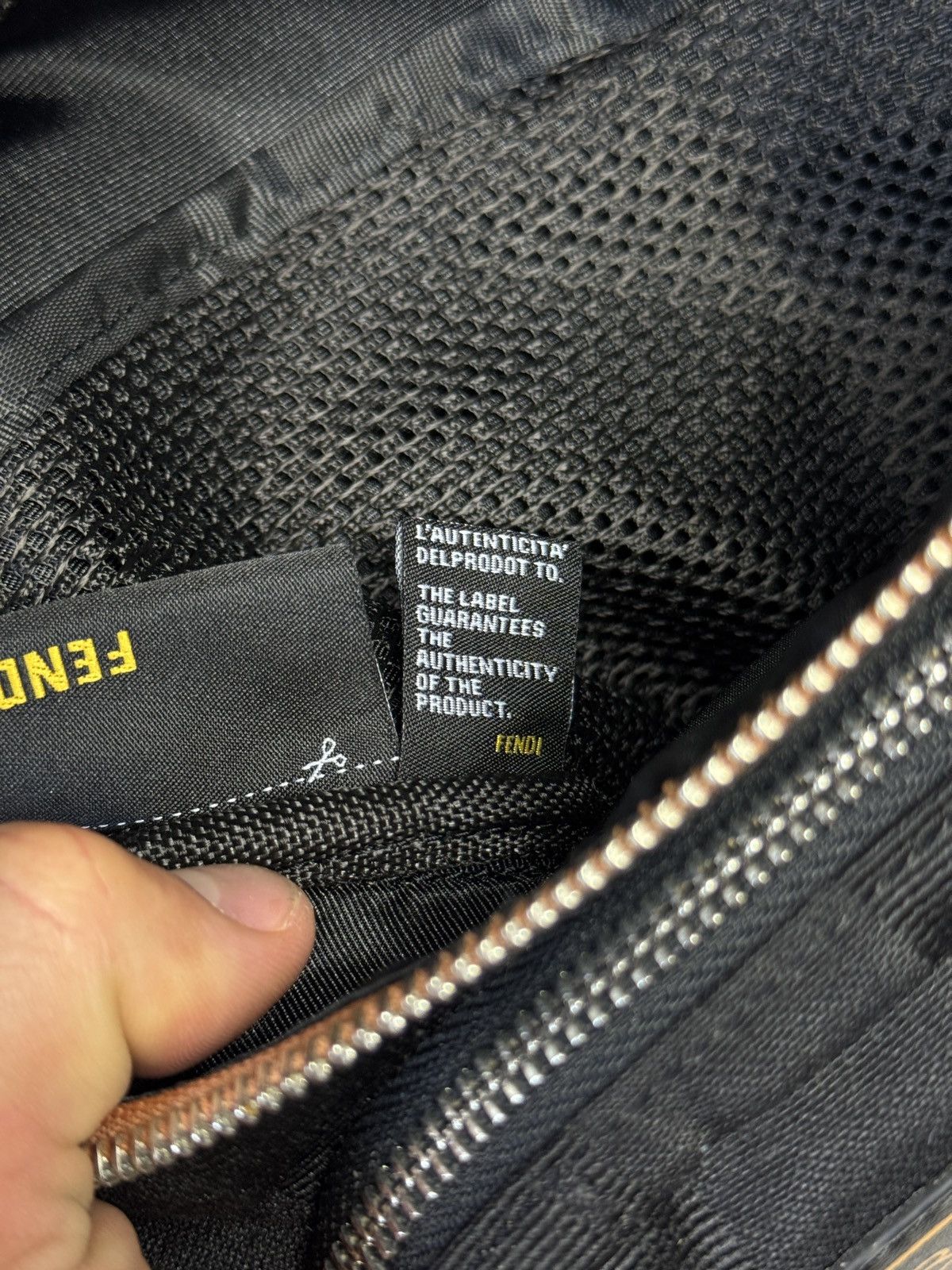 Fendi Nylon Pouch Luxury Sling Logo Banan Shoulder Y2K Bag