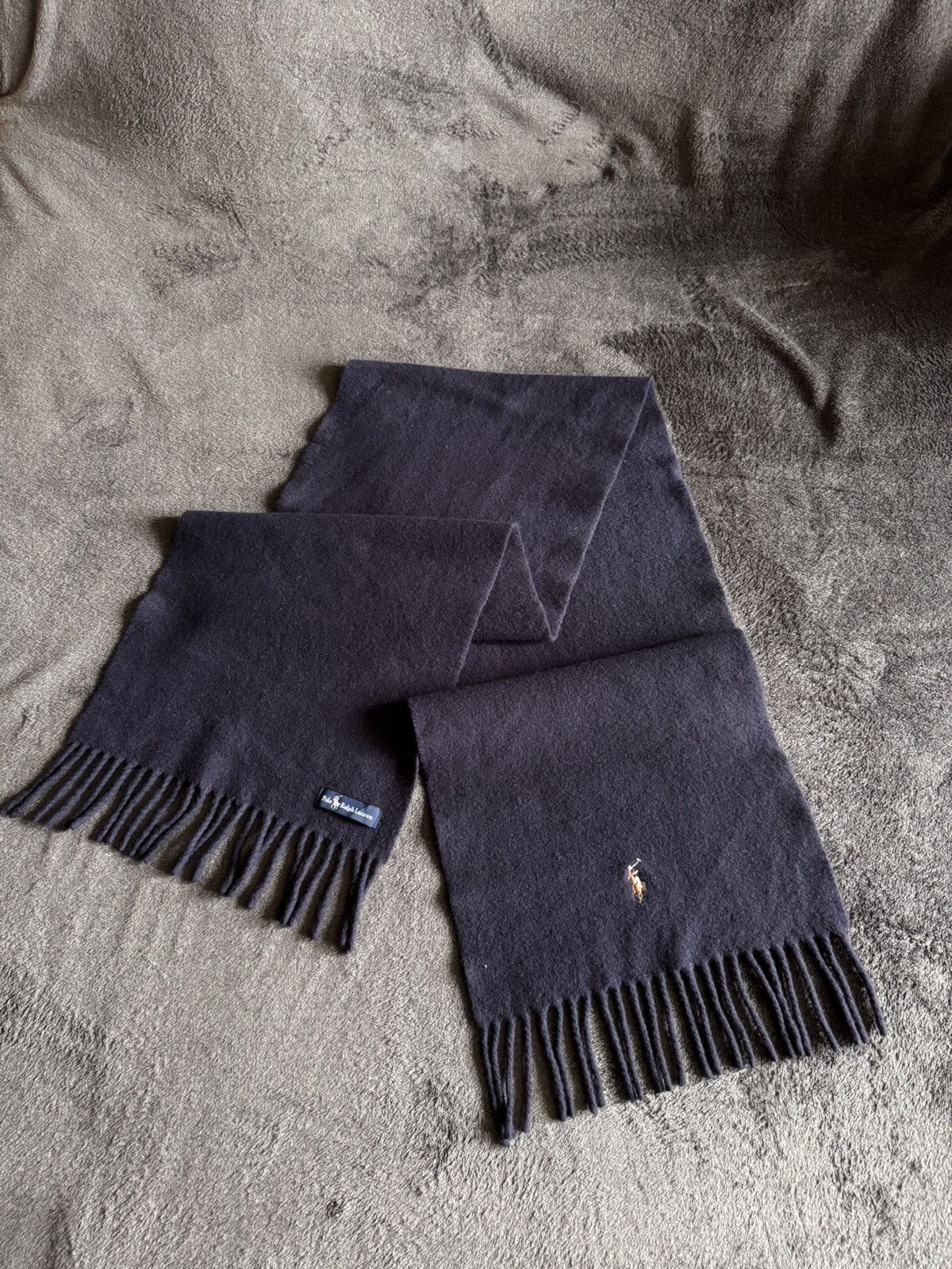 Polo Ralph Lauren × Vintage Polo Ralph Lauren cashmere scarf logo vintage Size ONE SIZE - 4 Thumbnail