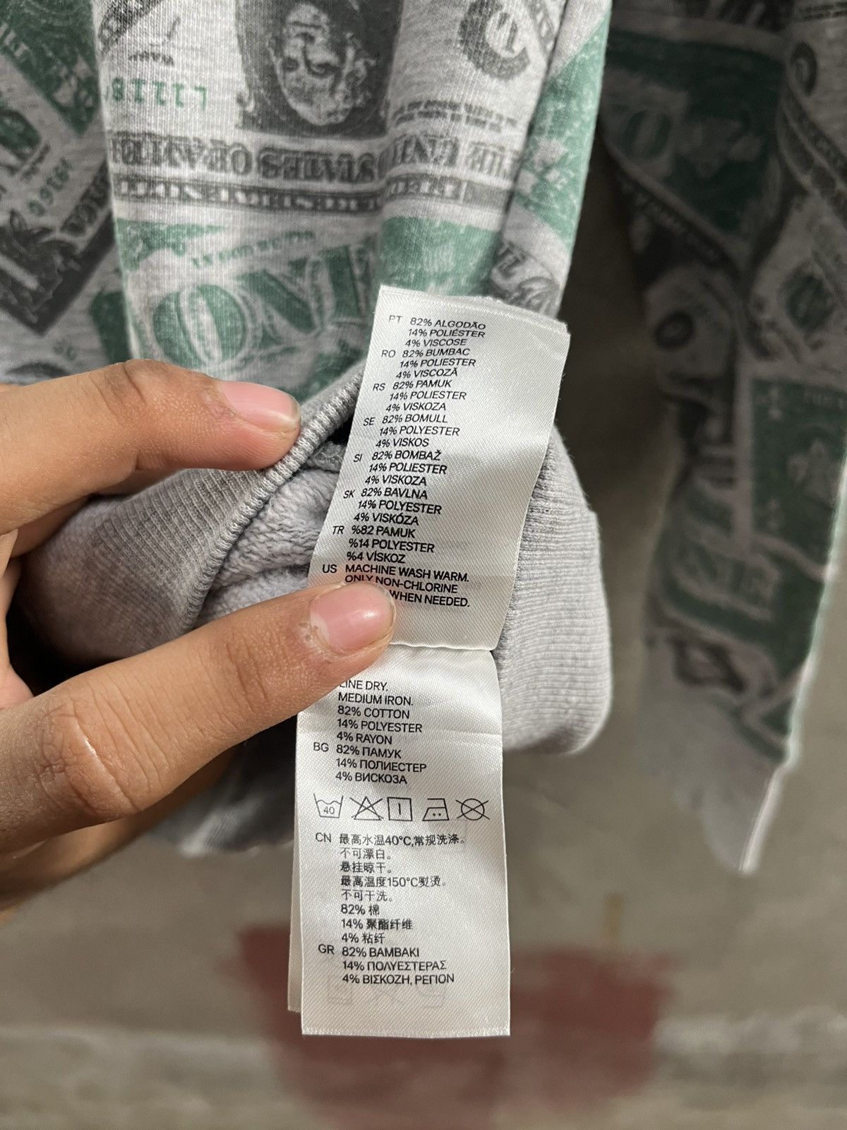 Hysteric Glamour × If Six Was Nine × Le Grande Bleu (L.G.B.) 💸Dollar Bill Allover Print Sweatshirt💸– 90s Money Crewneck Size US M / EU 48-50 / 2 - 10 Thumbnail