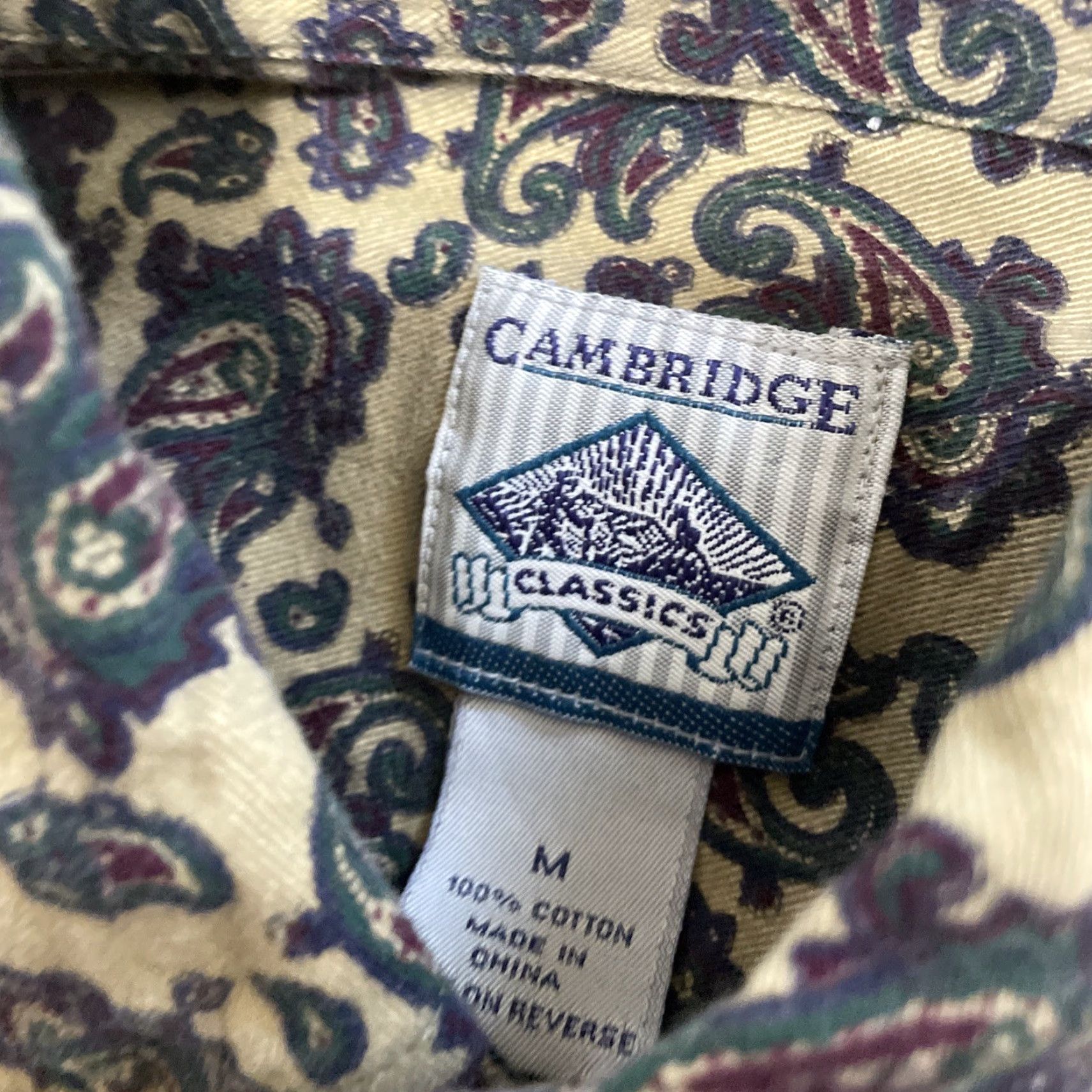 Vintage VINTAGE Cambridge Classics Paisley Shirt Men M Brown Green Western Cowboy Long Sleeve Size US M / EU 48-50 / 2 - 6 Thumbnail