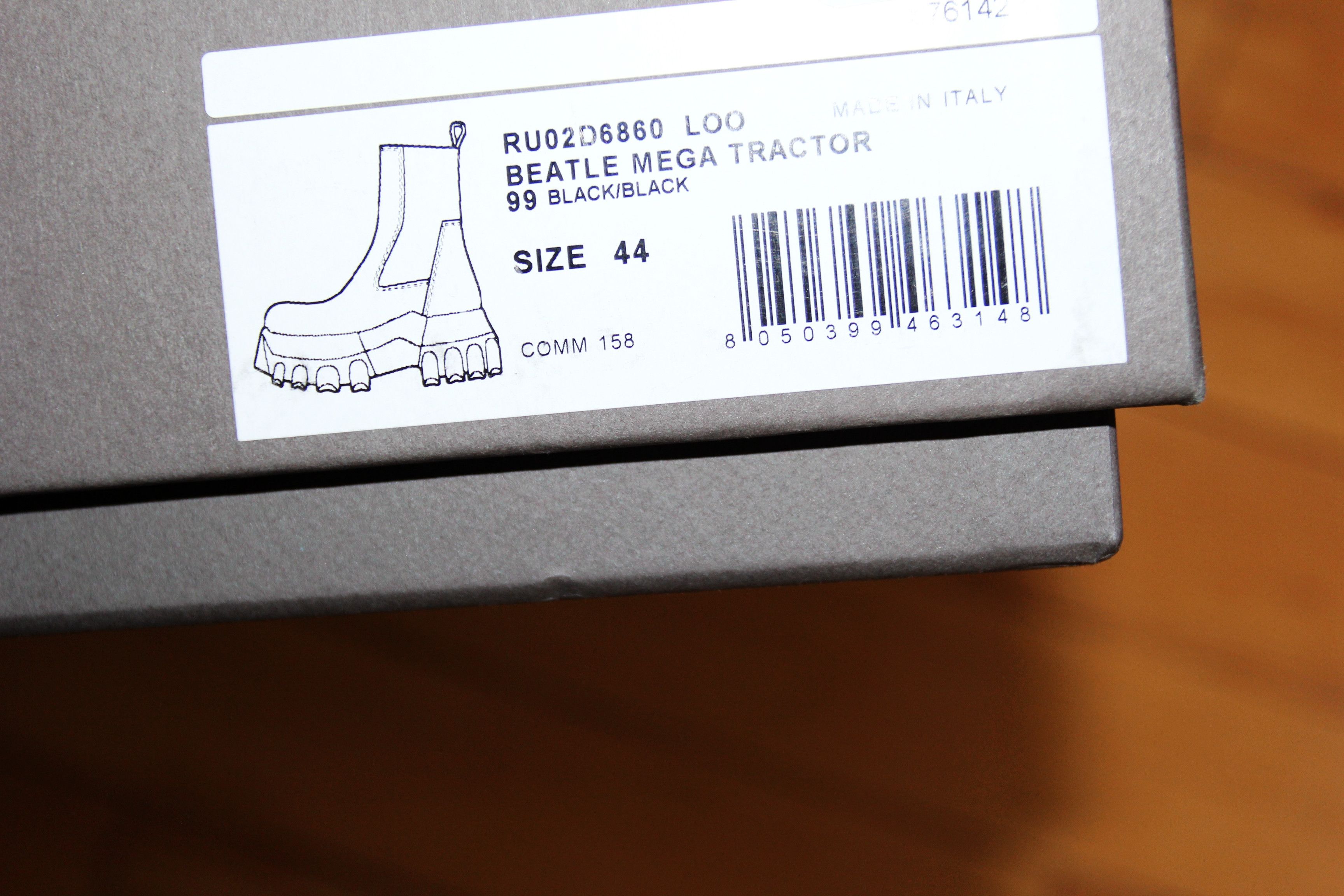 Rick Owens BNWT AW24 RICK OWENS "PORTERVILLE" BEATLE MEGA TRACTOR 44 Size US 11 / EU 44 - 9 Thumbnail
