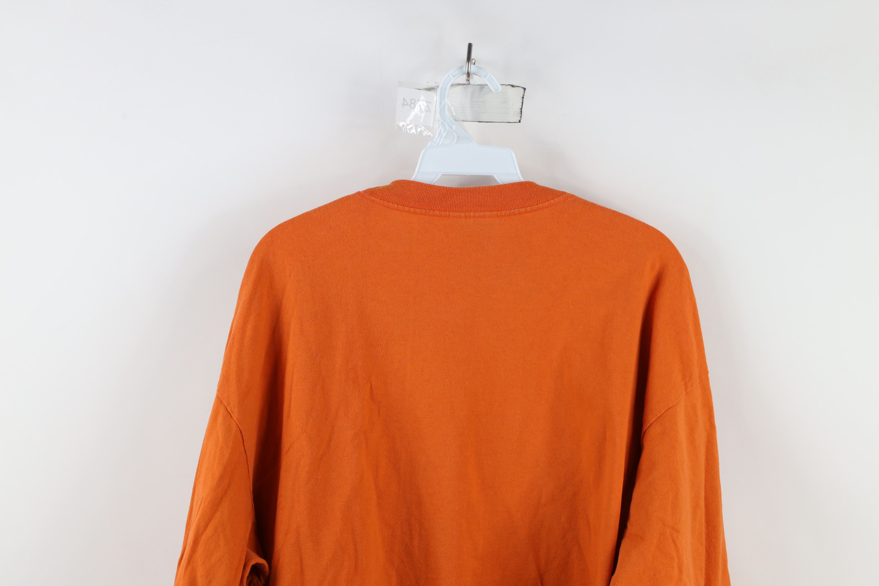 Nike × Vintage Vintage Nike Scott Big Swoosh Long Sleeve T-Shirt Orange Size US XL / EU 56 / 4 - 10 Thumbnail