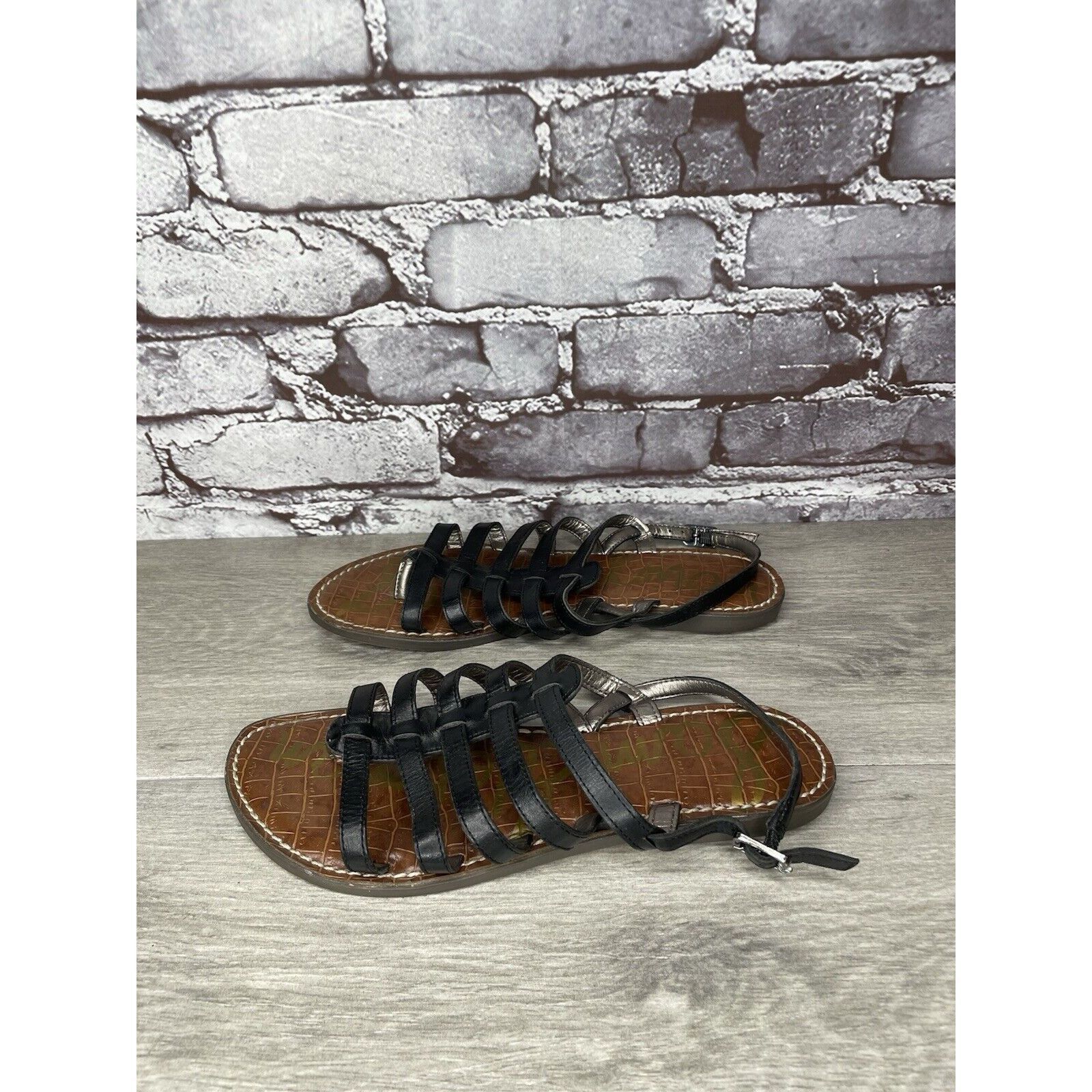 Sam Edelman Sam Edelman Garland Black Leather Slingback Thong Strappy Sa Size US 7.5 / IT 37.5 - 12 Thumbnail