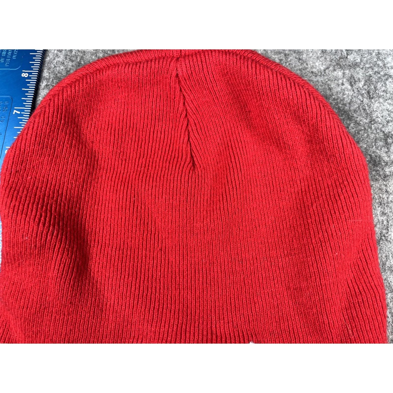 Vintage Otto Cap Hat Mens One Size Red Beanie Knit HCI Home Communications Logo Workwear Size ONE SIZE - 3 Thumbnail