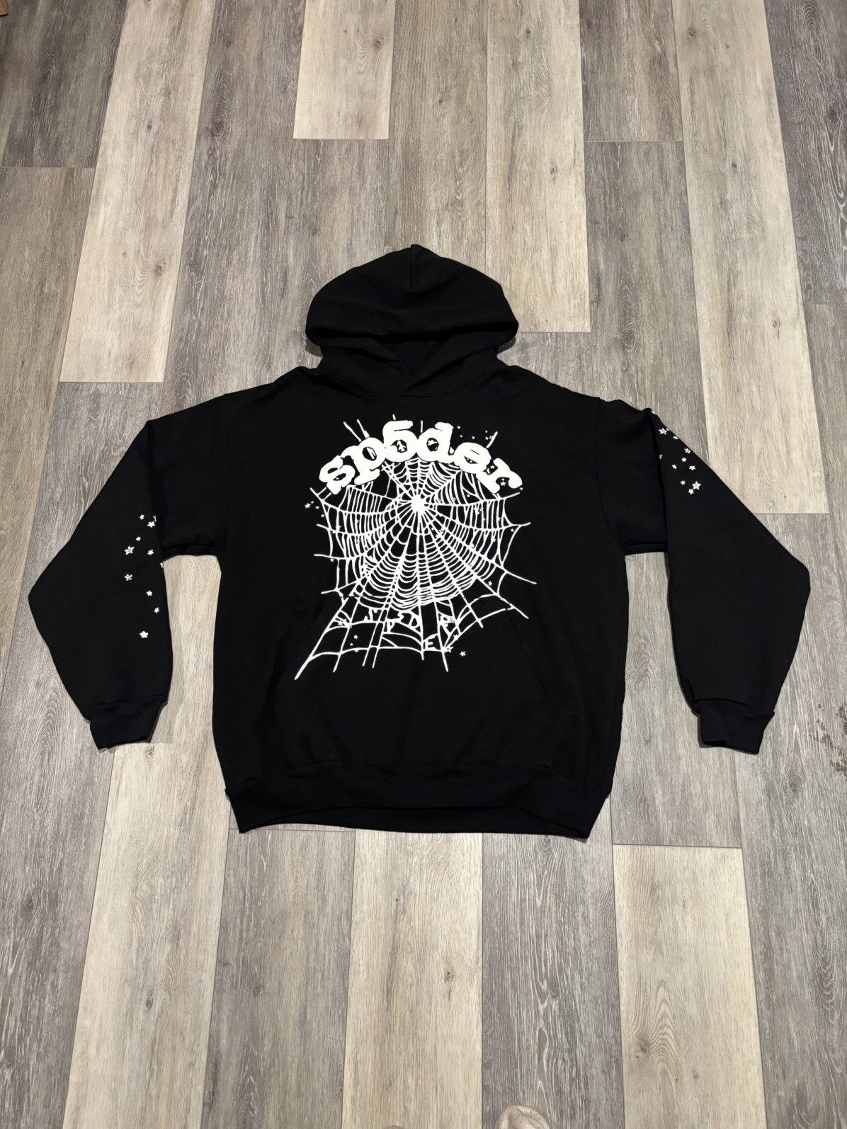 ミ*ピ様 【夏限定価格】sp5der Black Hoodie Spider Sp5der V2 Black Hoodie New | Grailed