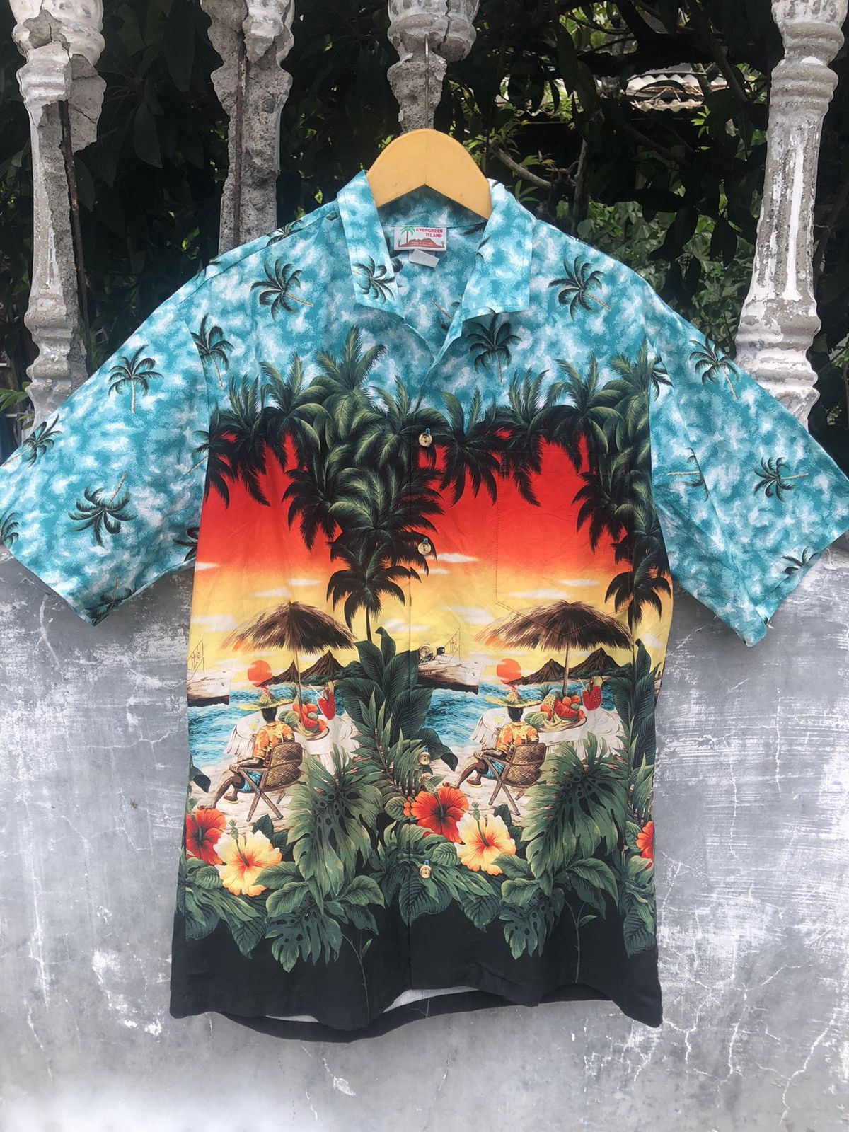 Vintage Vintage Evergreen Island Hawaiian Shirt Size US L / EU 52-54 / 3 - 3 Thumbnail