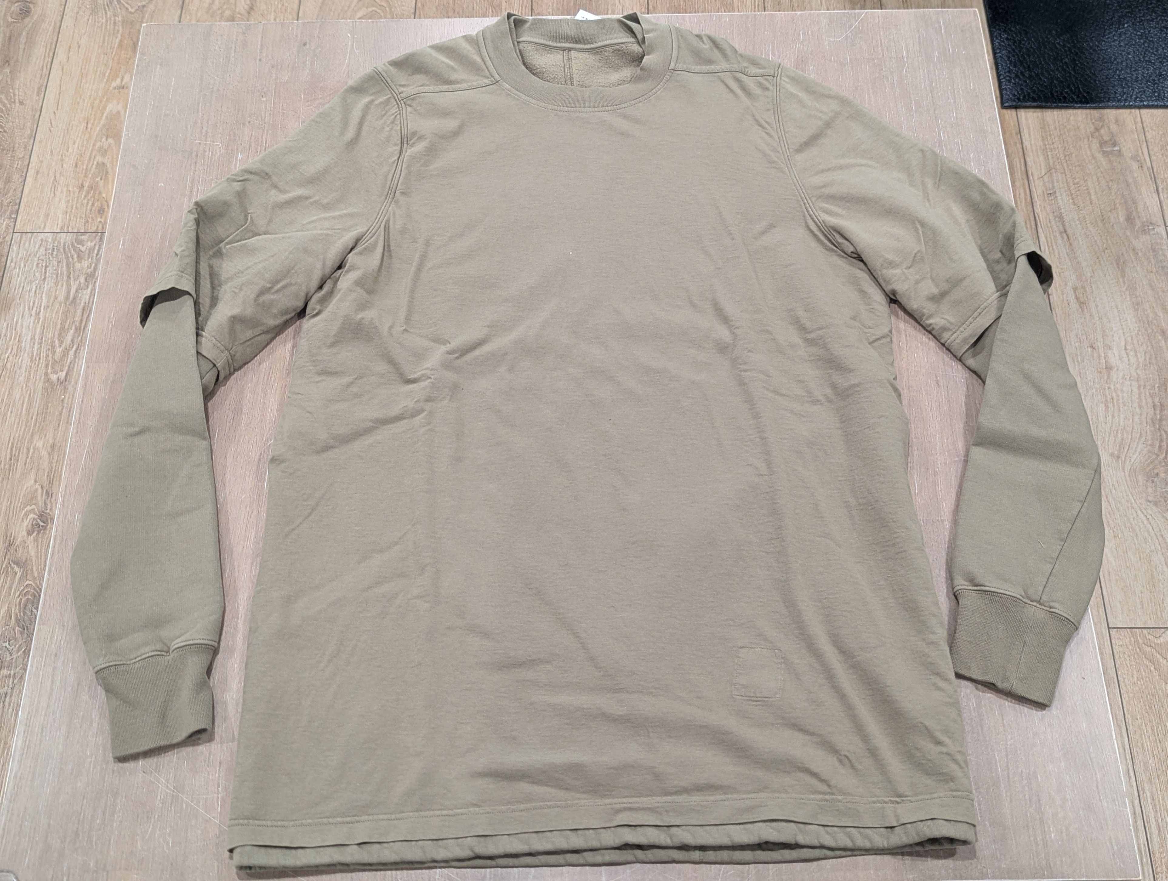 Rick Owens DRKSHDW RICK OWENS "Hustler" LS T-Shirt Pale Green M Size US M / EU 48-50 / 2 - 1 Thumbnail