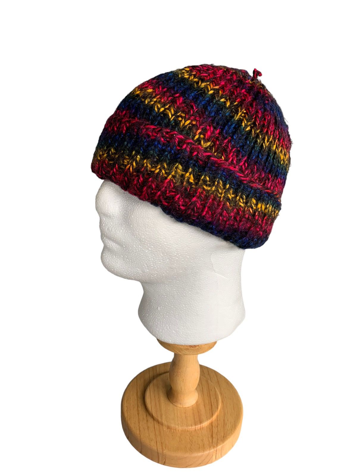 Japanese Brand × Kapital × Vintage Hippies style Multicolour Knitted Beanie Hats Size ONE SIZE - 3 Thumbnail