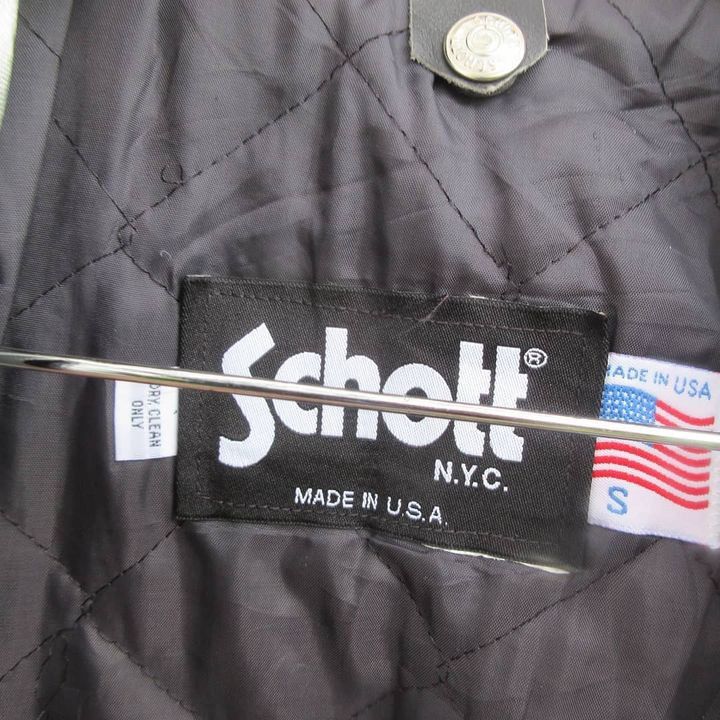 Schott SCHOTT perfecto label Flight Jacket aviator Nylon silver Size US M / EU 48-50 / 2 - 2 Thumbnail
