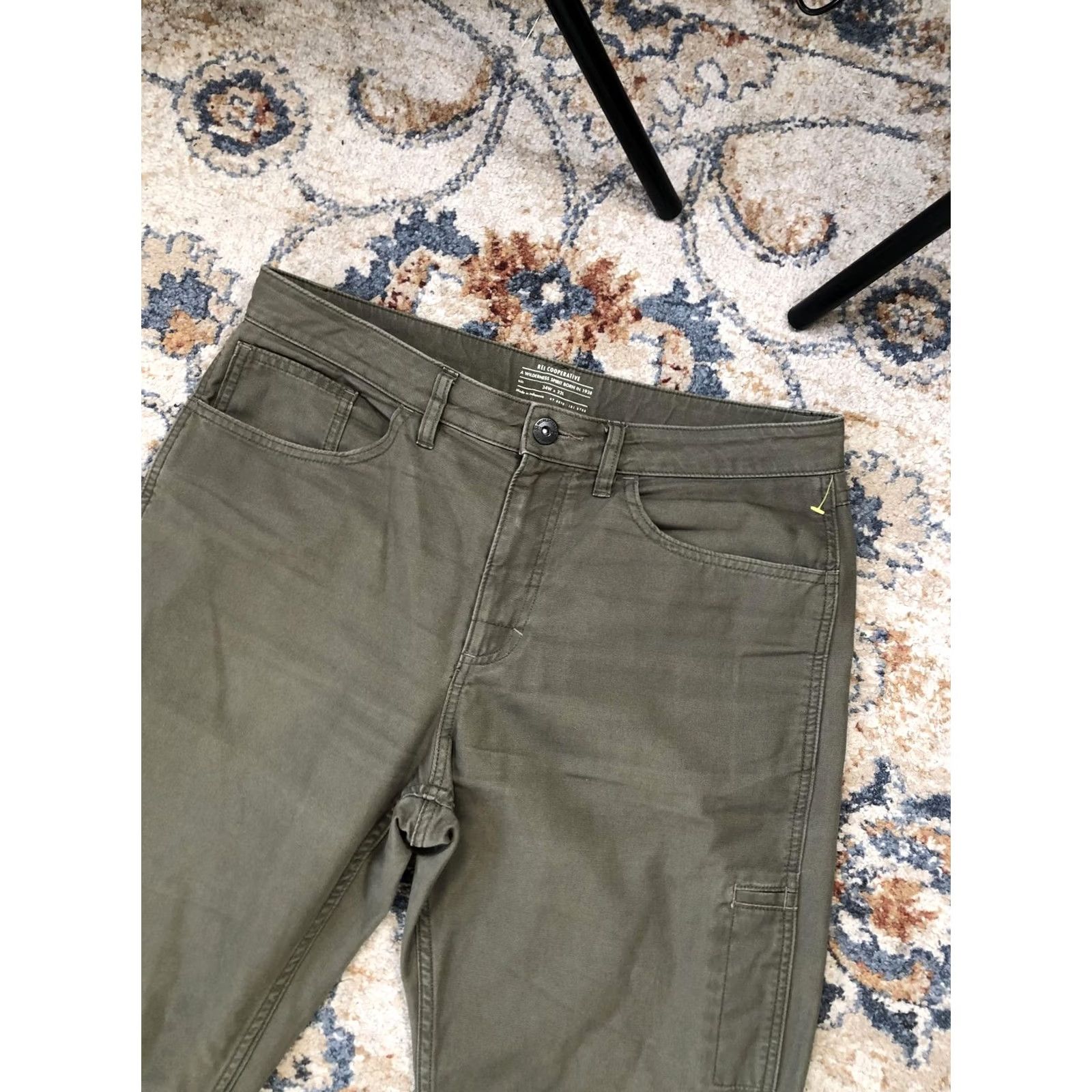 Vintage REI Co-op Pants Mens 34x30 Green Utility Work Straight Leg Outdoor Casual Hiking Size US 34 / EU 50 - 5 Thumbnail