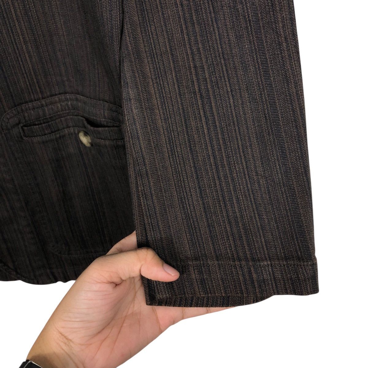 Issey Miyake 📌Vintage Hickory Chore Work Jacket Navy Blue Japan Made Size US M / EU 48-50 / 2 - 16 Thumbnail