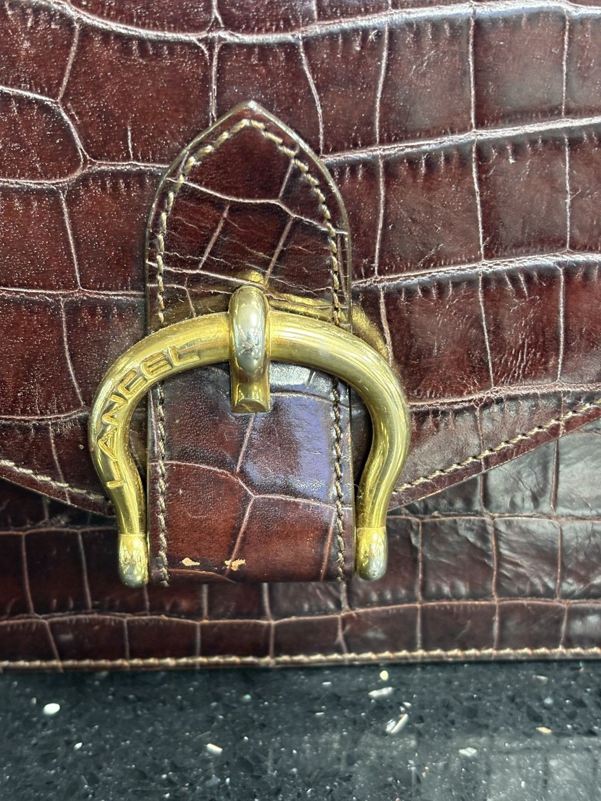 Other Lancer Paris crocodile vintage top-handle bag Size ONE SIZE - 14 Thumbnail