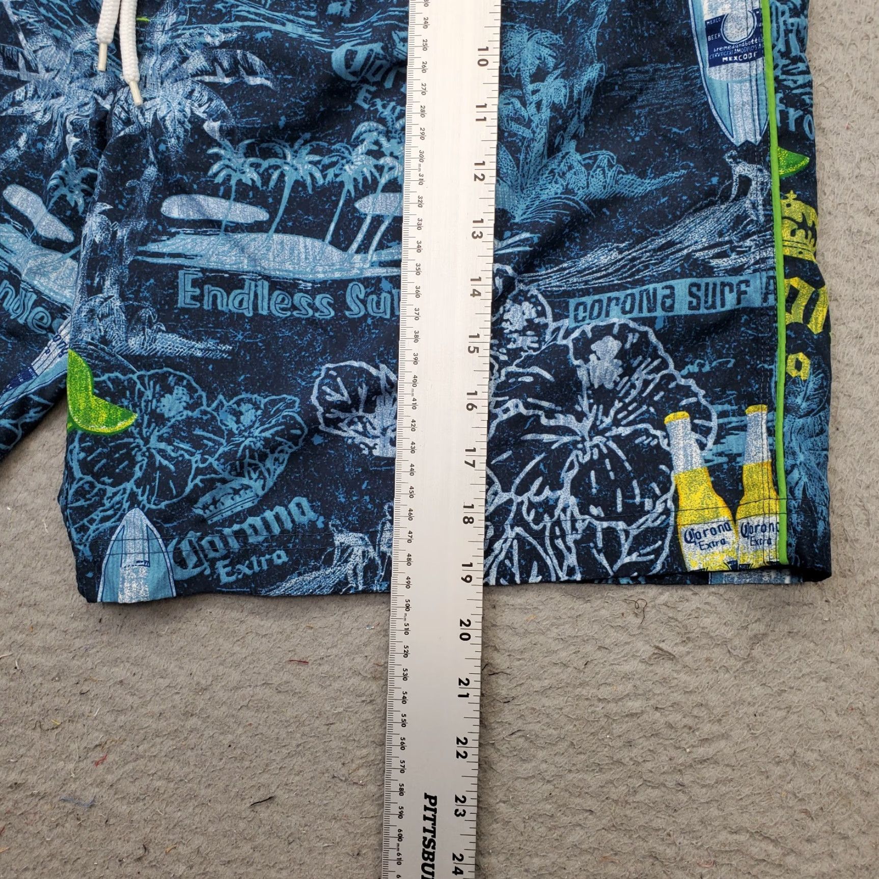 Swims Corona Extra Swim Shorts Mens 36 Graphic Print Multi Drawstring Lined Beach 100% Polyester Size US 36 / EU 52 - 3 Thumbnail