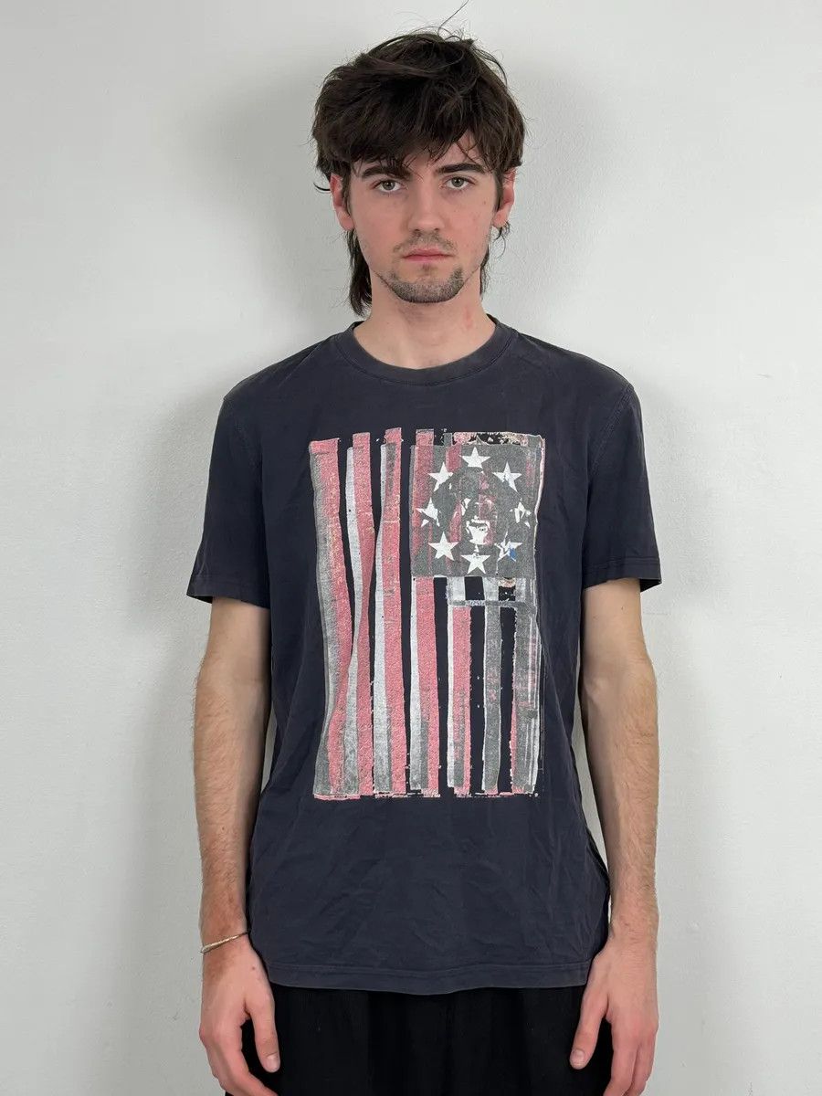 Givenchy SS2011 Givenchy USA Flag Navy T-Shirt by Riccardo Tisci Size US M / EU 48-50 / 2 - 2 Thumbnail