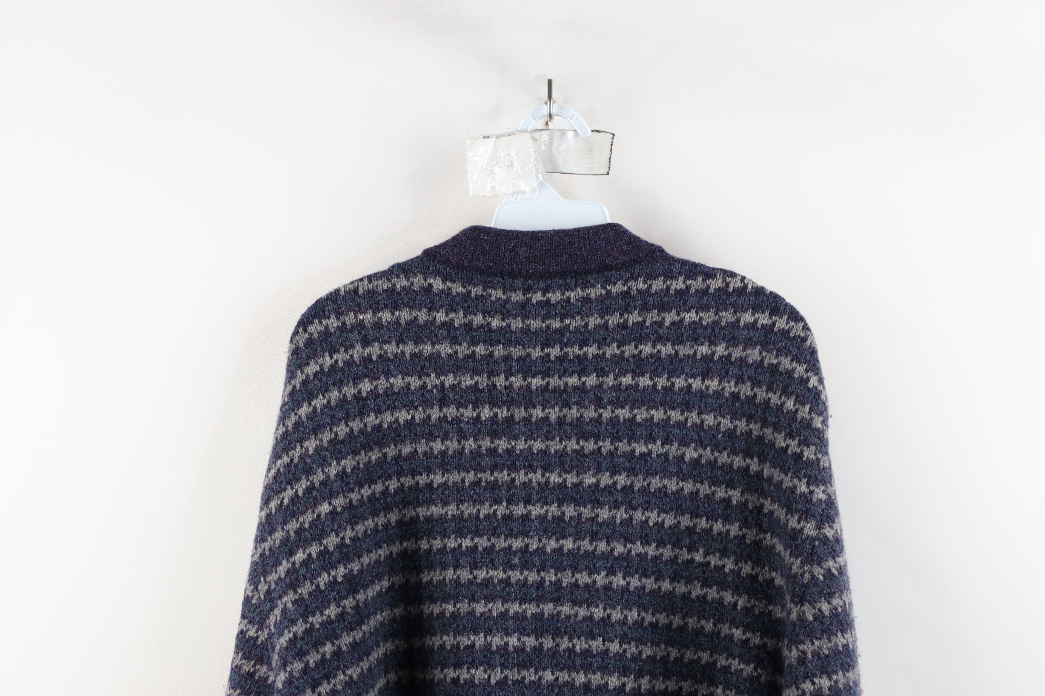 Eddie Bauer × Vintage Vintage 90s Eddie Bauer Houndstooth Collared Sweater Size L / US 10 / IT 46 - 9 Thumbnail