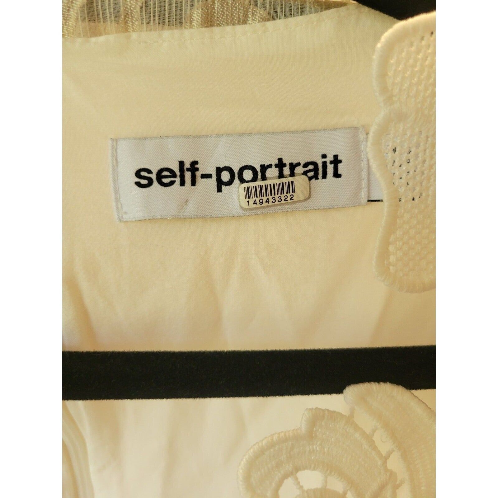 Self-Portrait RTR sz 8 white self portrait broderie scallop cut out dress Size M / US 6-8 / IT 42-44 - 9 Thumbnail