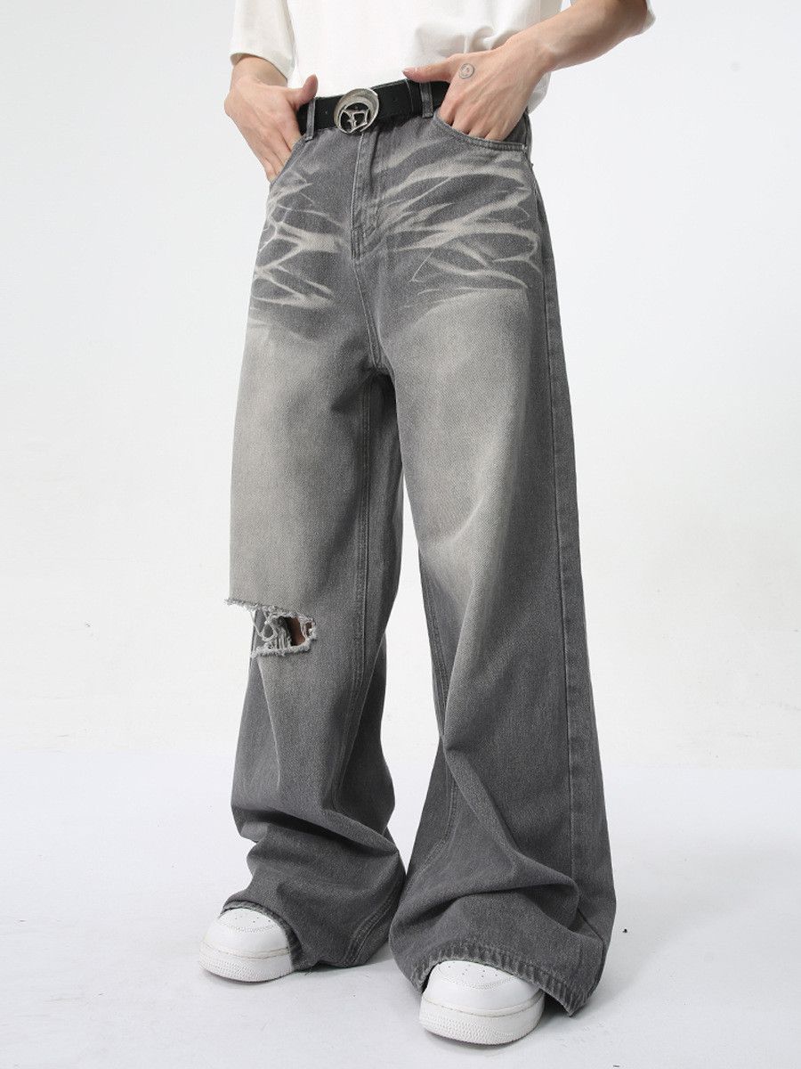 Japanese Brand Men's high street American retro washed ripped jeans Size US 32 / EU 48 - 4 Thumbnail