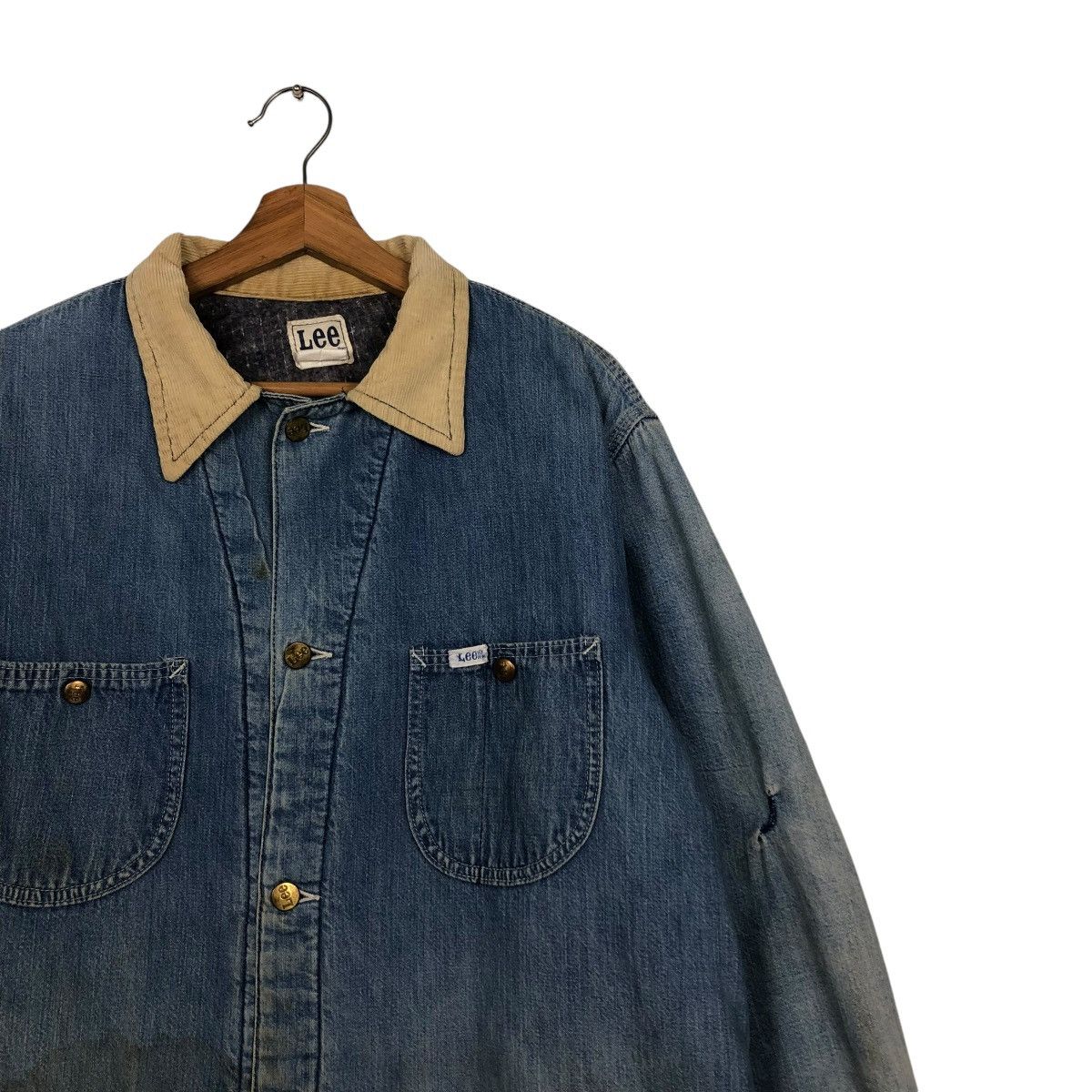 Lee 🔥VINTAGE CHORE WORKER JACKET LEE MADE IN USA BLANKET DENIM Size US M / EU 48-50 / 2 - 8 Thumbnail