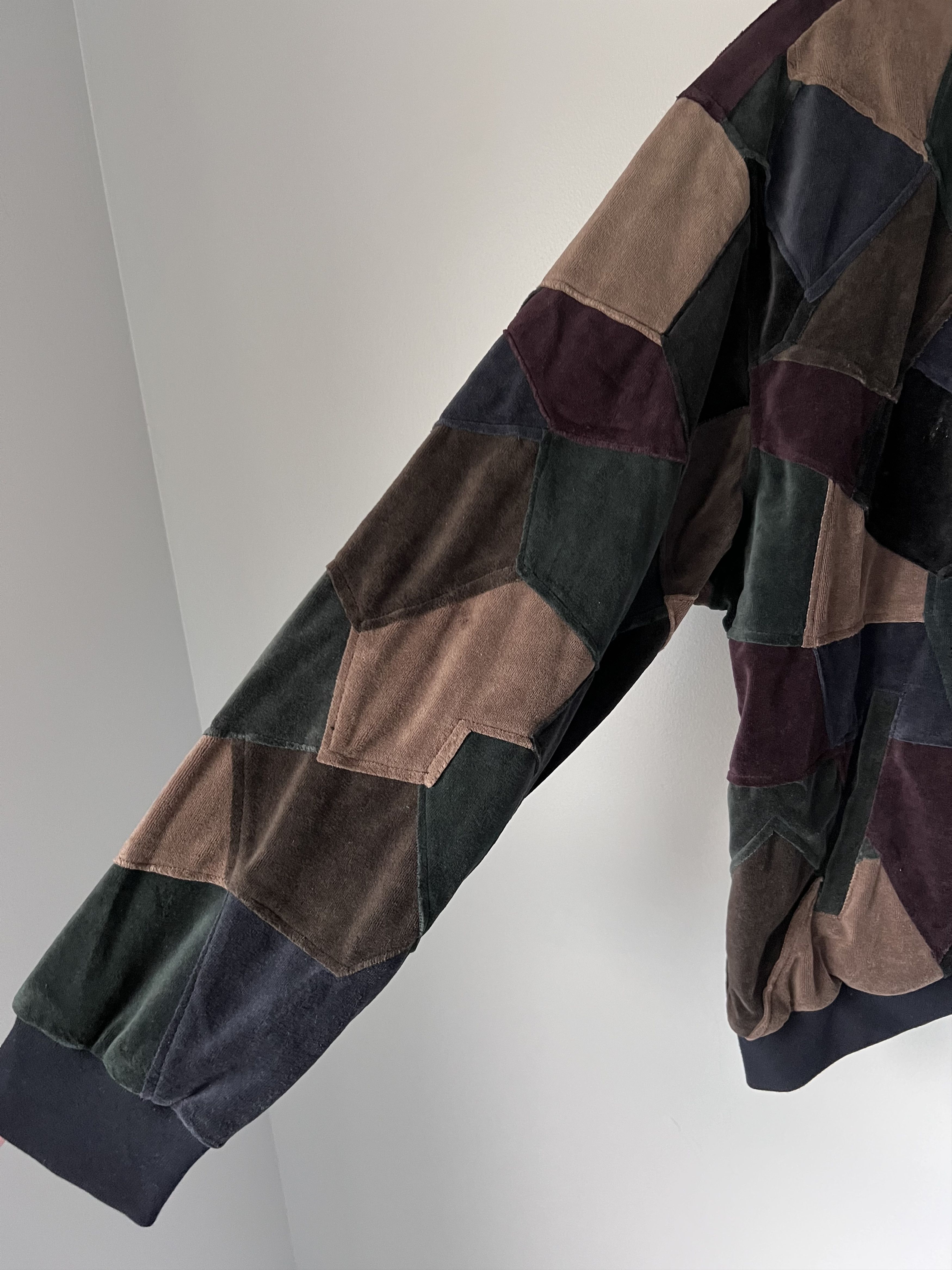Supreme Supreme Patchwork Velour Track Jacket in Dark Navy Size US XL / EU 56 / 4 - 4 Thumbnail