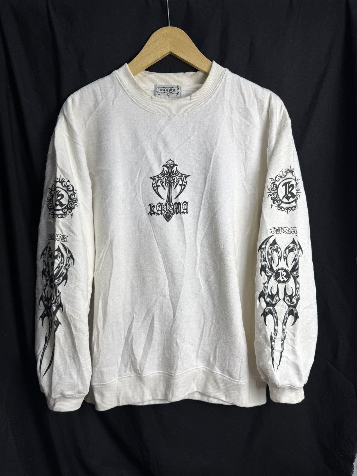 Hysteric Glamour Japanese Karma Poem Tribal Sweatshirt Size US L / EU 52-54 / 3 - 1 Thumbnail