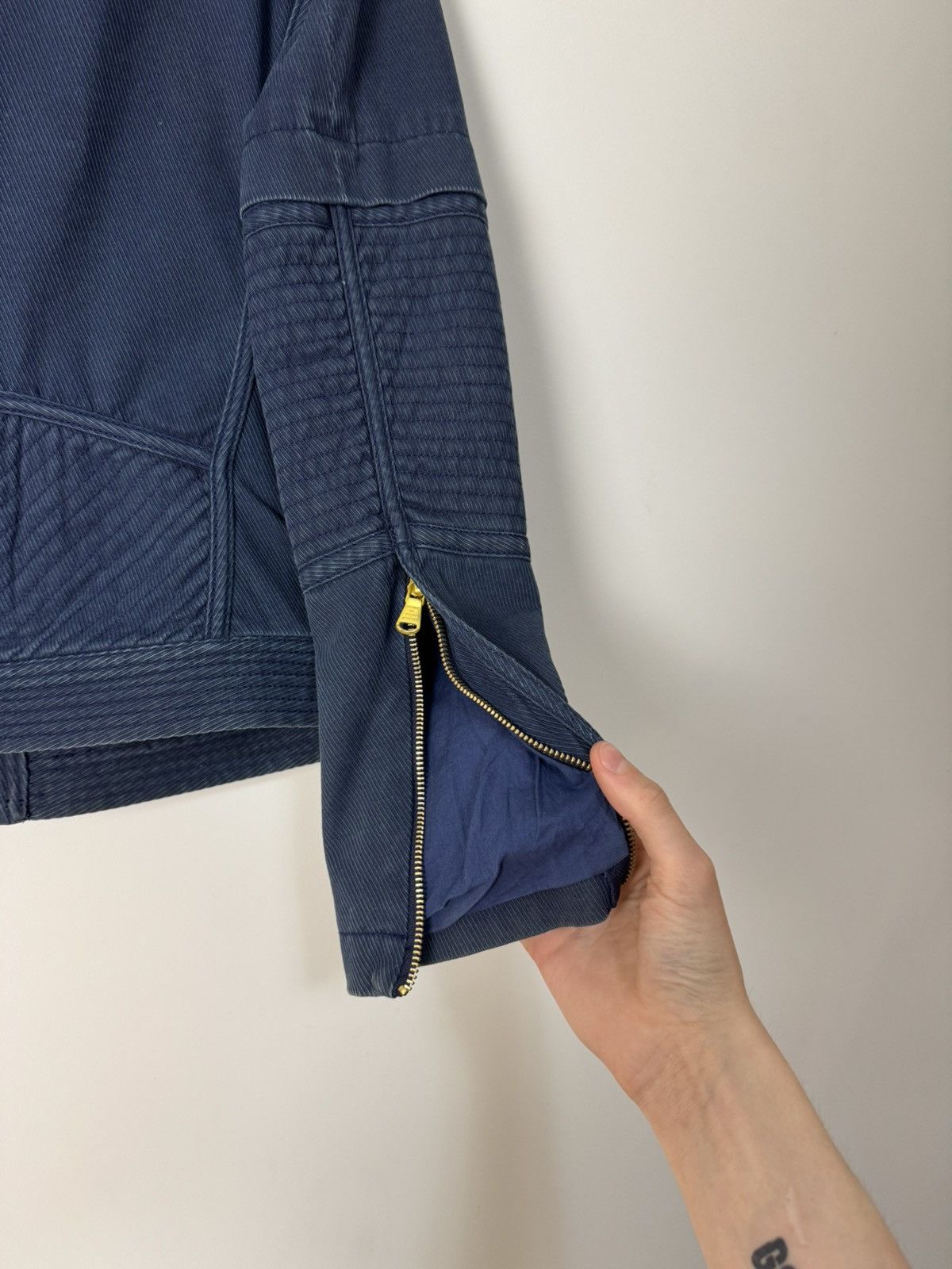 Marc by Marc Jacobs Marc Jacobs Navy Denim rider jacket Luxury Designer Size S / US 4 / IT 40 - 11 Thumbnail