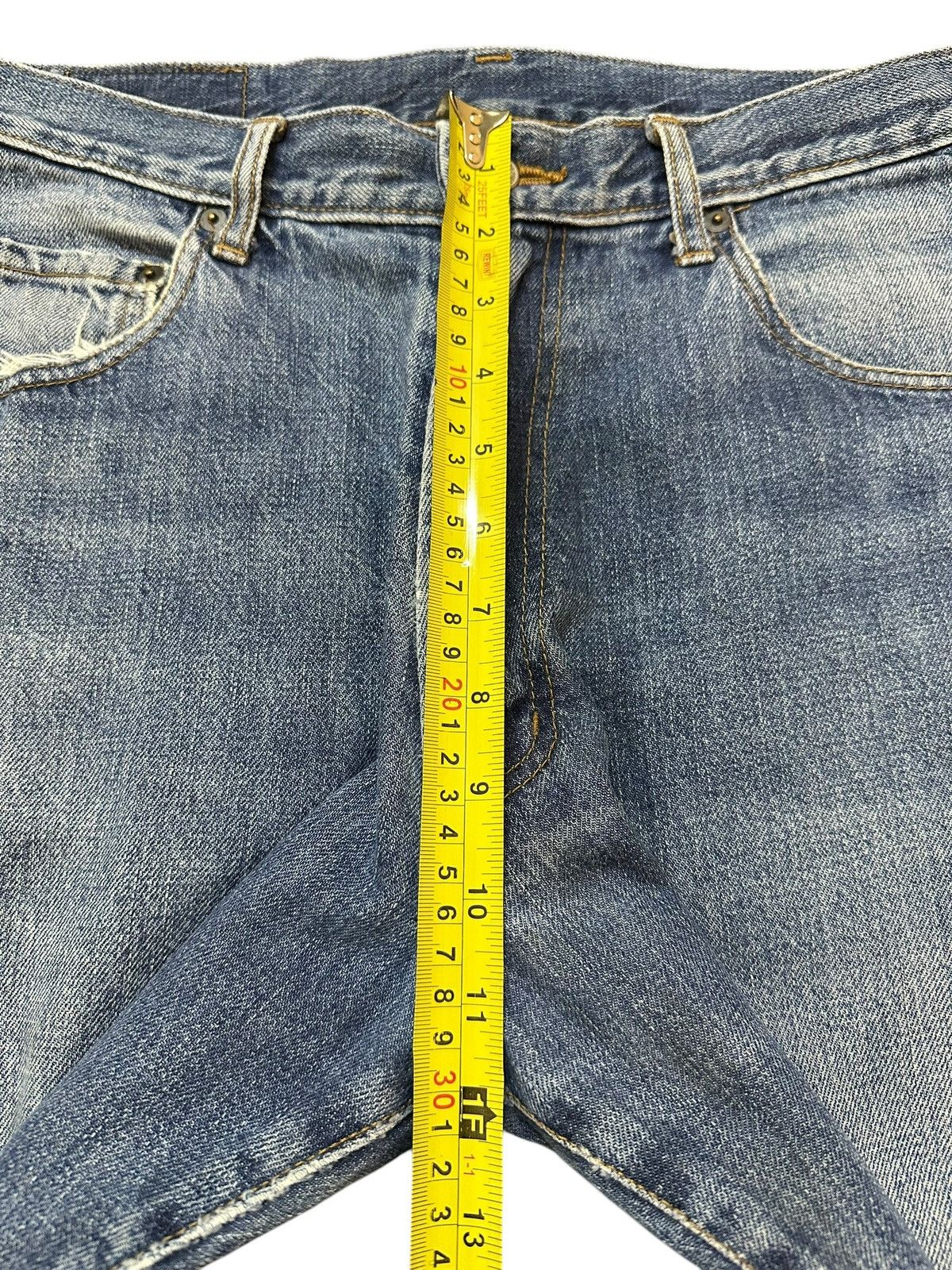 Evisu Vintage Elvis Presley Blue Faded Wash Distress Loose Jeans Size US 32 / EU 48 - 15 Thumbnail
