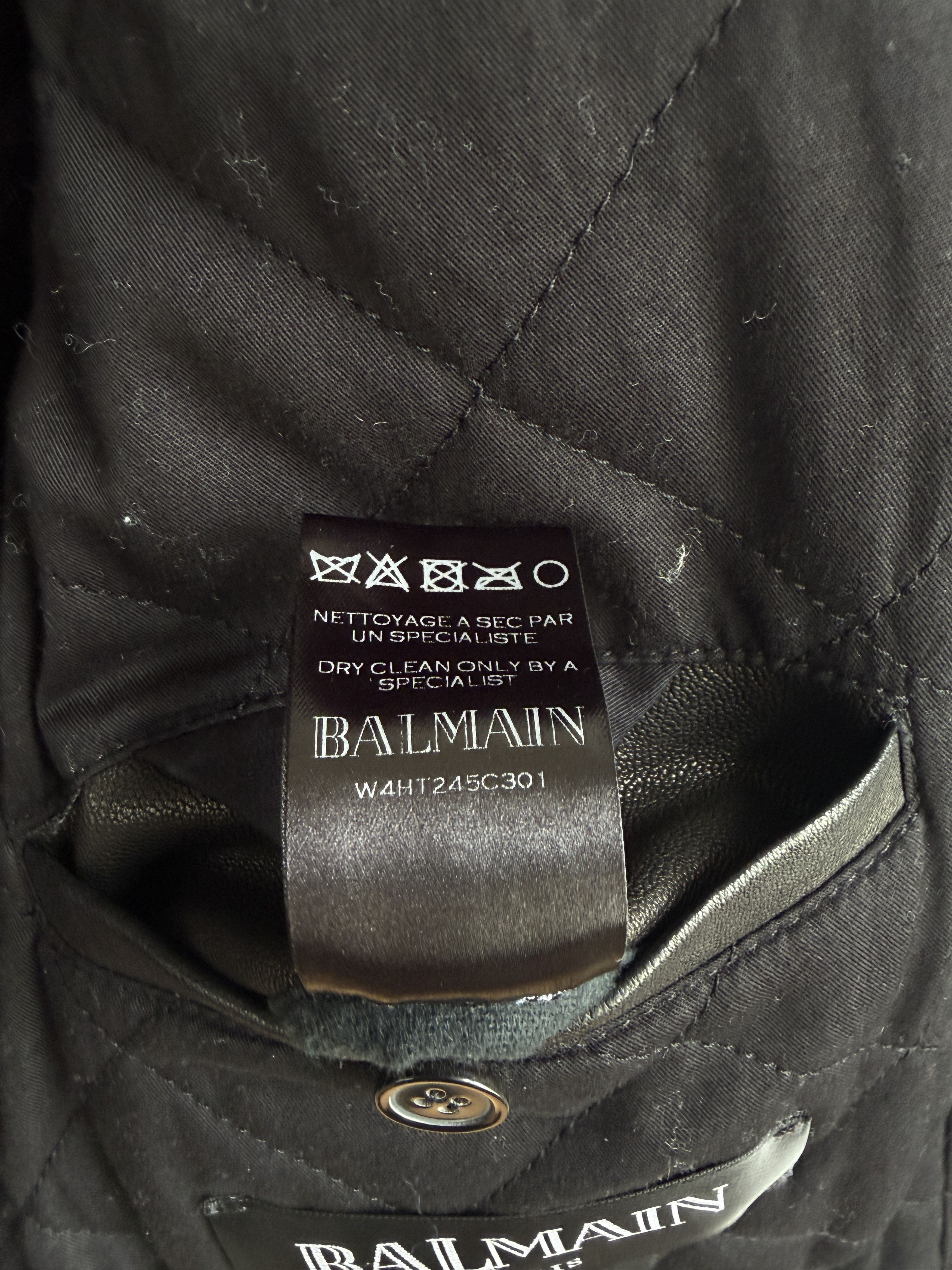 Balmain Double-Zip Perfecto Biker Leather Jacket Size US S / EU 44-46 / 1 - 14 Thumbnail