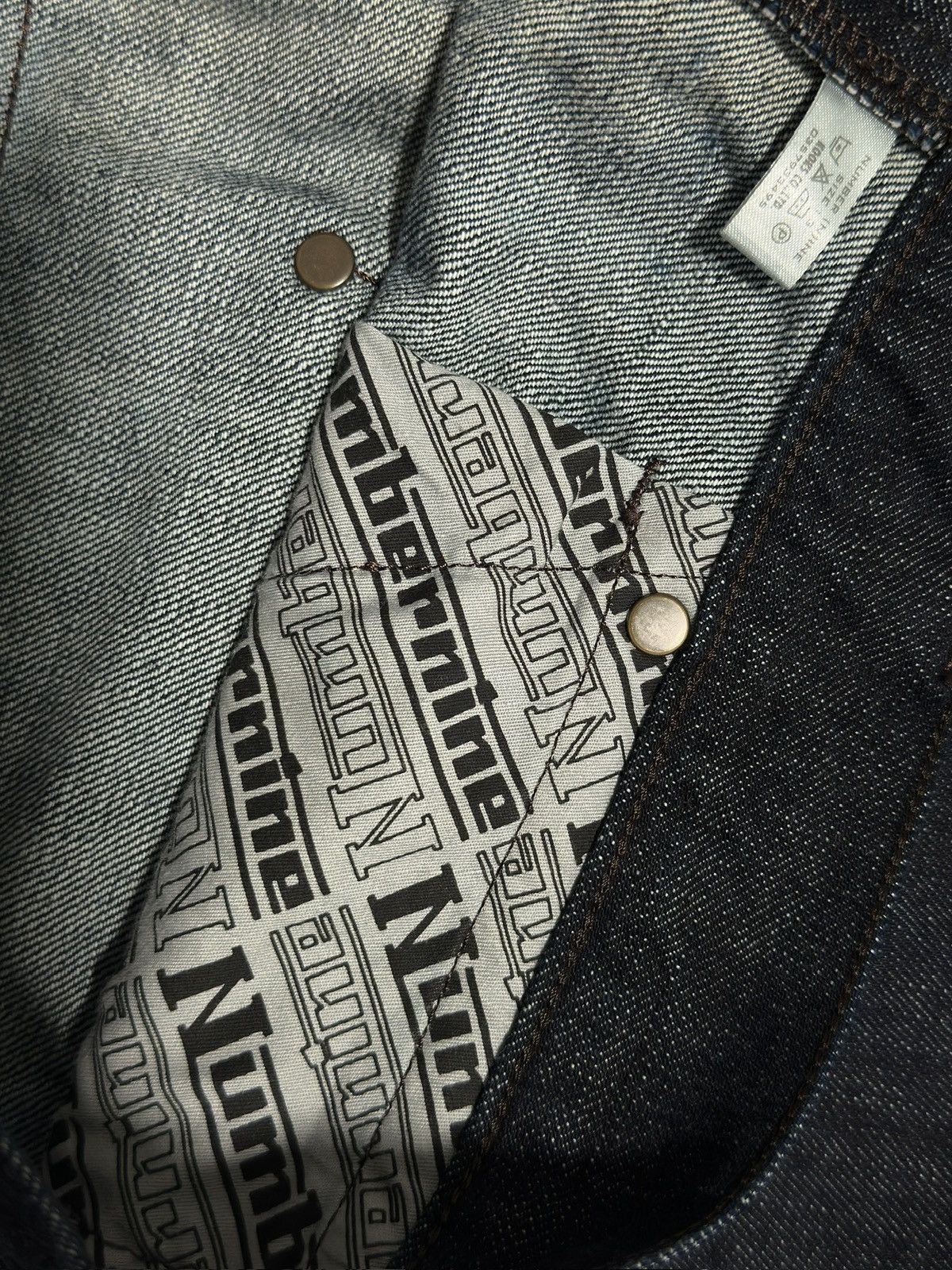 Number (N)ine Deadstock NUMBER(N)INE2002AW NOWHEREMAN George-era raw denim Size US 44 / EU 60 - 3 Thumbnail