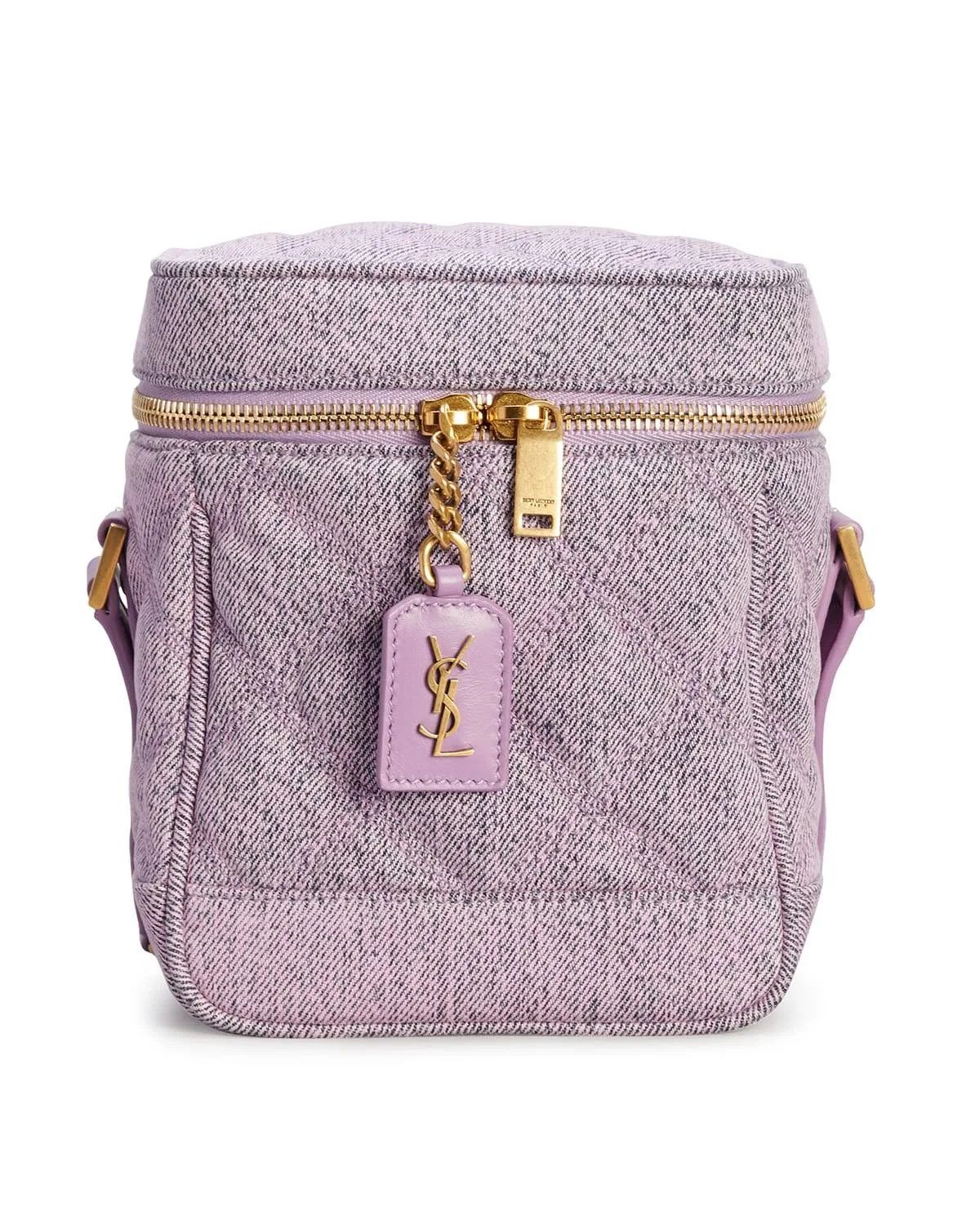 Saint Laurent Paris o1s1wg111124 Size: OS / Denim Vanity Crossbody Bag in Lilac Size ONE SIZE - 7 Thumbnail